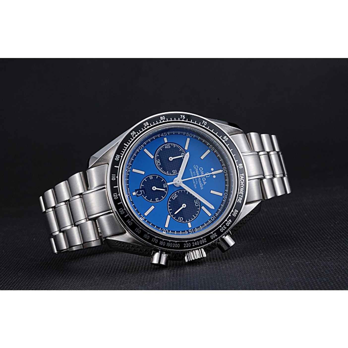 MiroTime Omega Speedmaster Blue Grey Stainless Steel Strap 622053