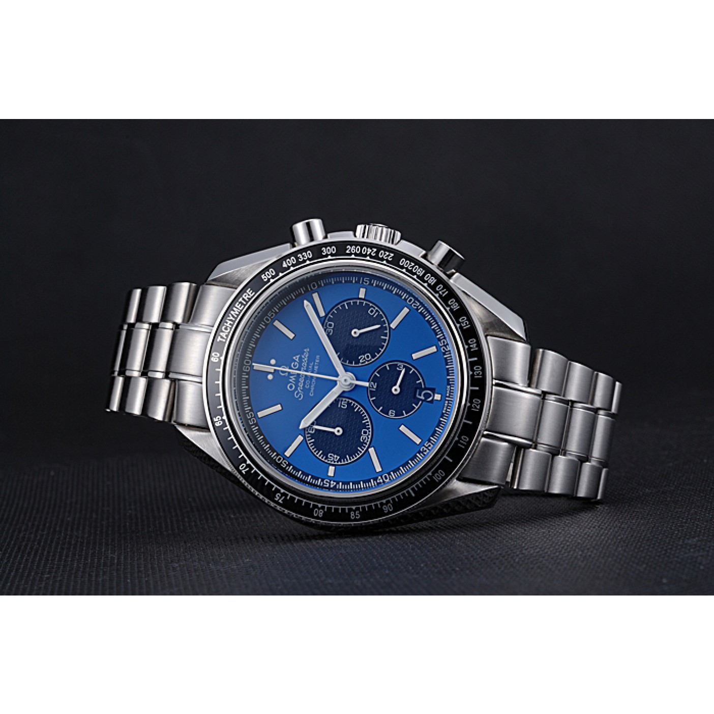 MiroTime Omega Speedmaster Blue Grey Stainless Steel Strap 622053