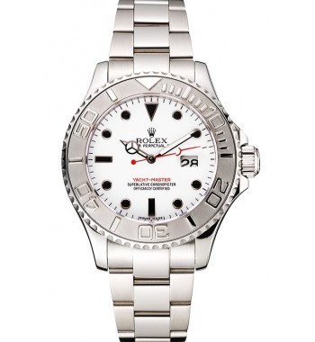 MiroTime Rolex Yacht-Master White Dial Stainless Steel Case And Bracelet