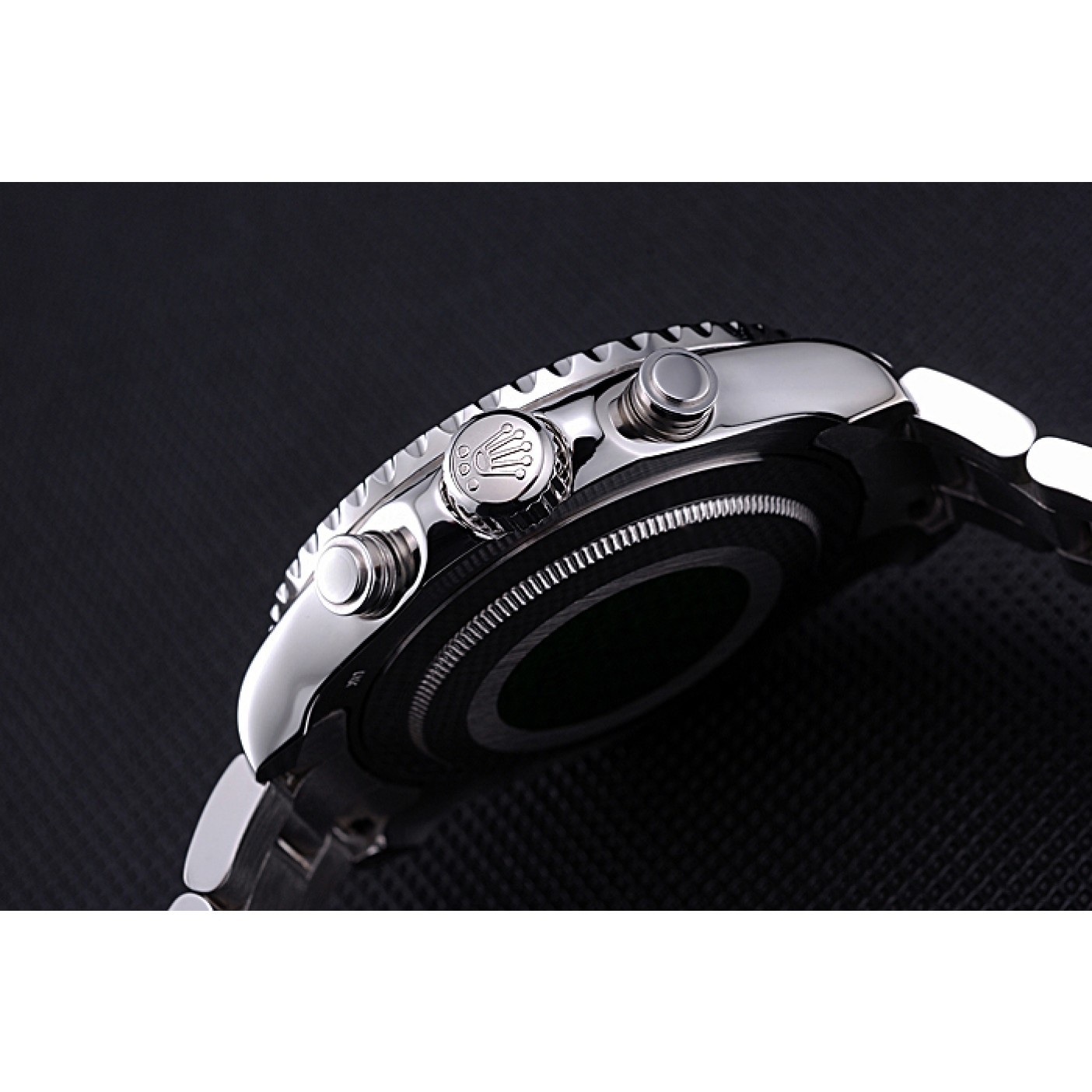 MiroTime Rolex Yacht - Master II Black Dial Stainless Steel Bracelet 622541