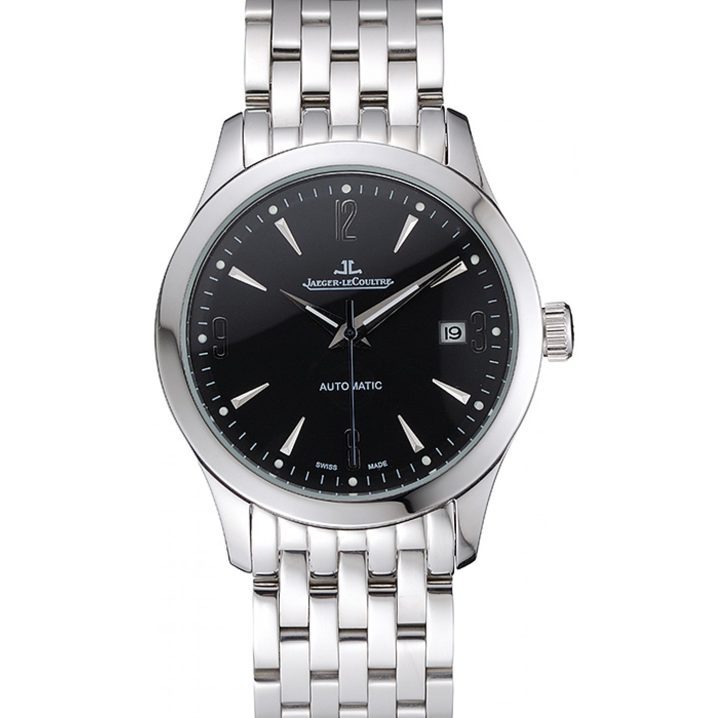 MiroTime Jaeger LeCoultre Master Black Dial Stainless Steel Bezel Stainless Steel Band 622093