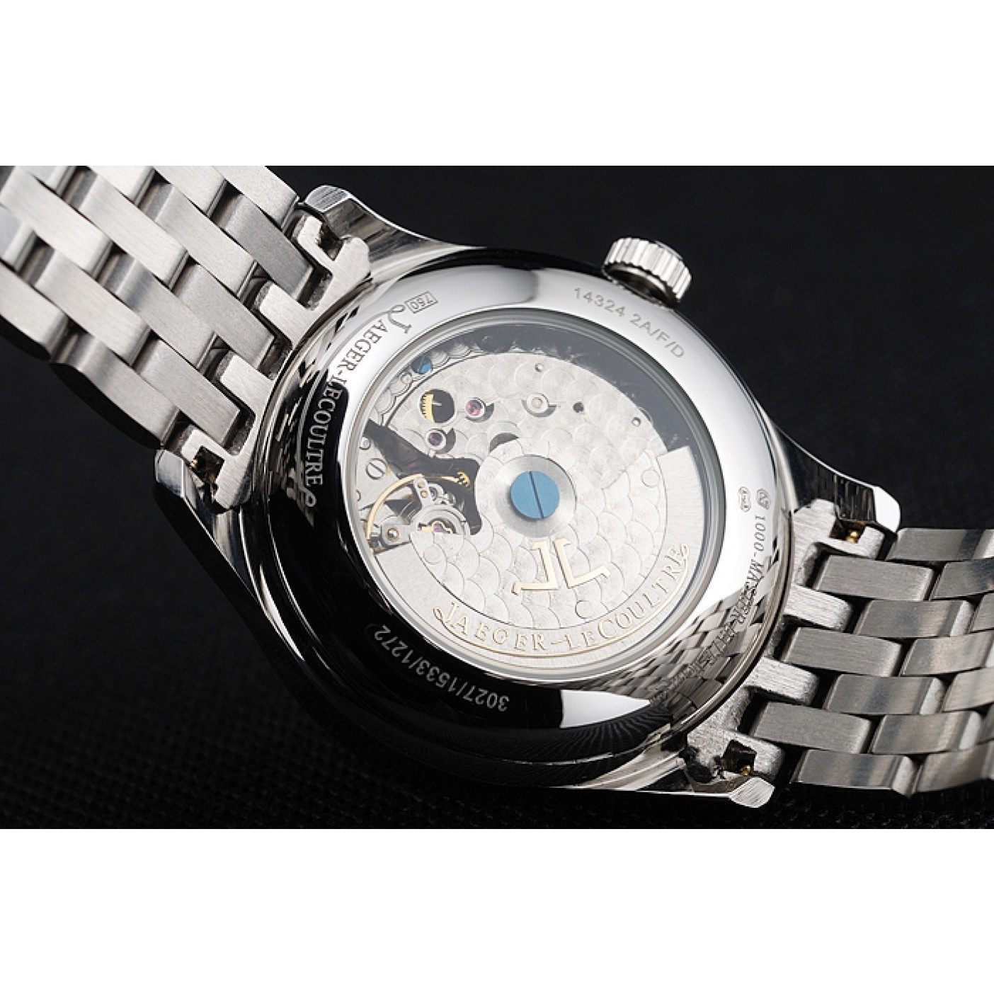 MiroTime Jaeger LeCoultre Master Black Dial Stainless Steel Bezel Stainless Steel Band 622093