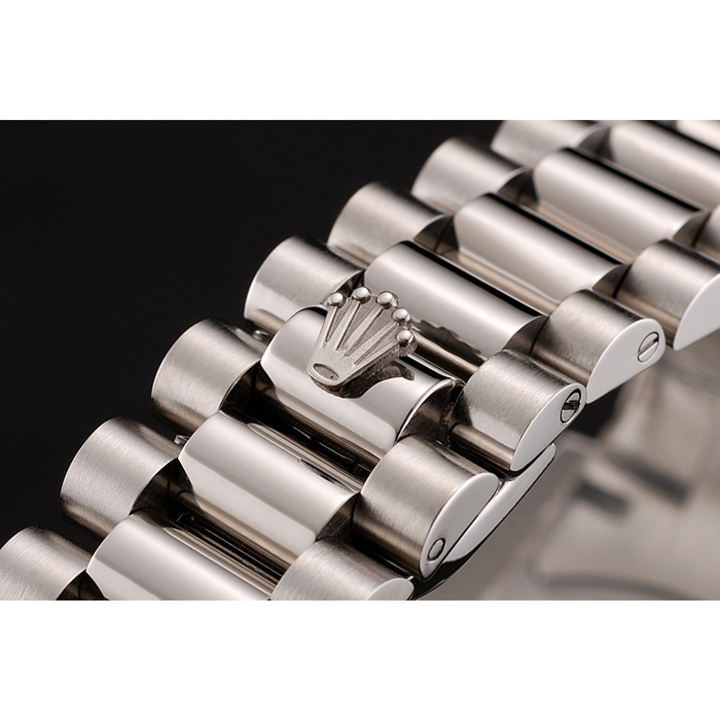MiroTime Swiss Rolex Day-Date Diamonds Bezel Staineless Steel Bracelet 1454109