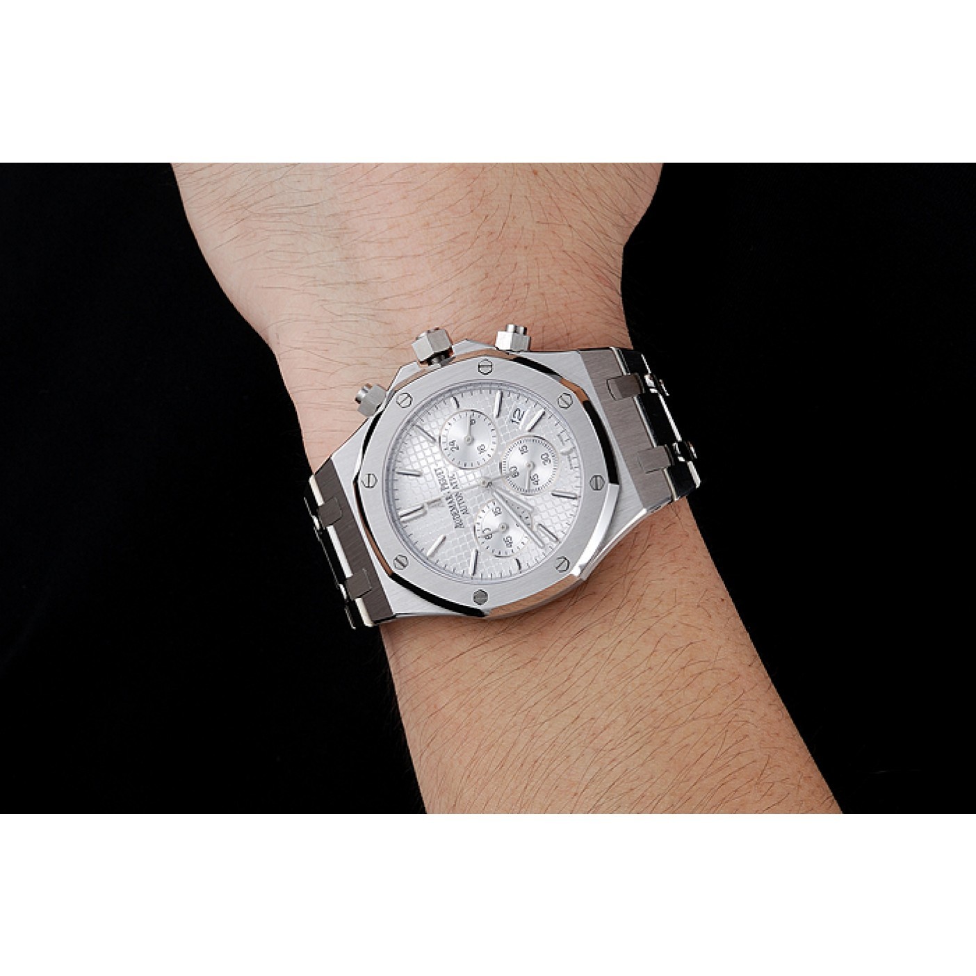 MiroTime Audemars Piguet Royal Oak Chronograph White Dial Stainless Steel Bracelet 1454024