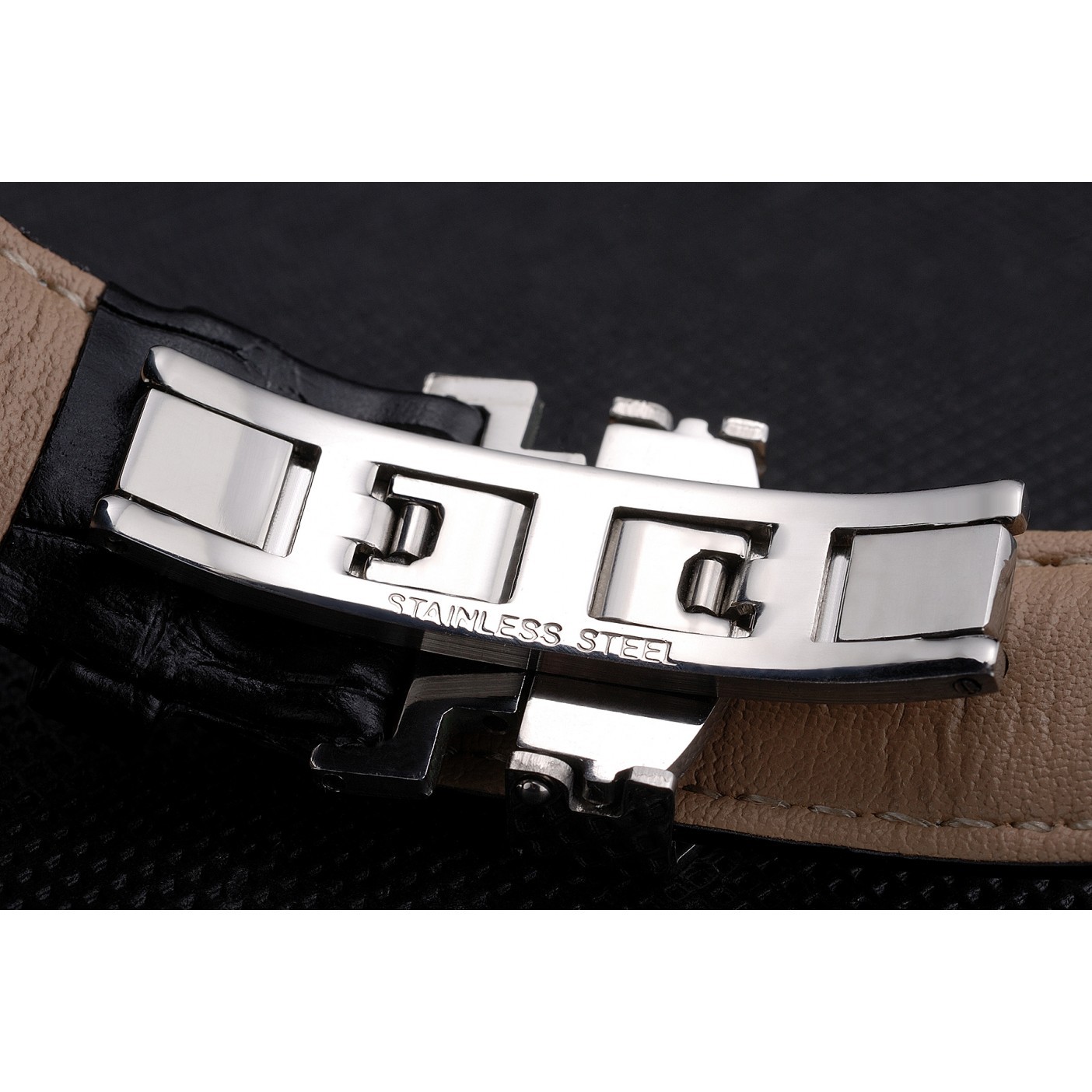 MiroTime Longines Master Collection Black Leather Strap Black Dial 80224