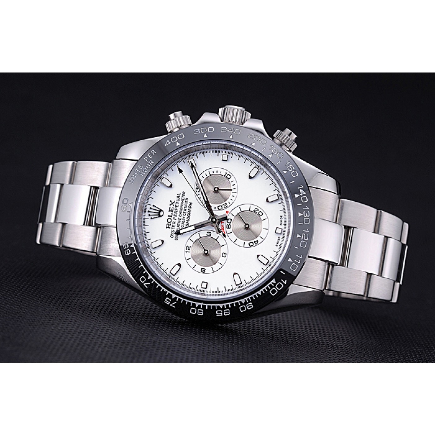 MiroTime Rolex Cosmograph Daytona White Dial Stainless Steel Bracelet 622542