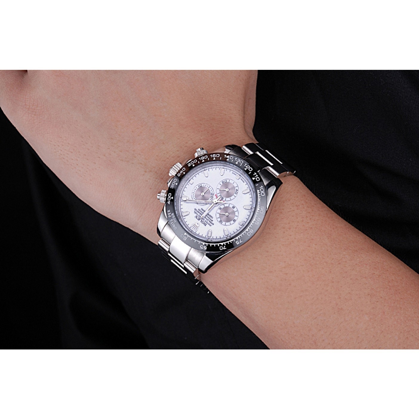 MiroTime Rolex Cosmograph Daytona White Dial Stainless Steel Bracelet 622542