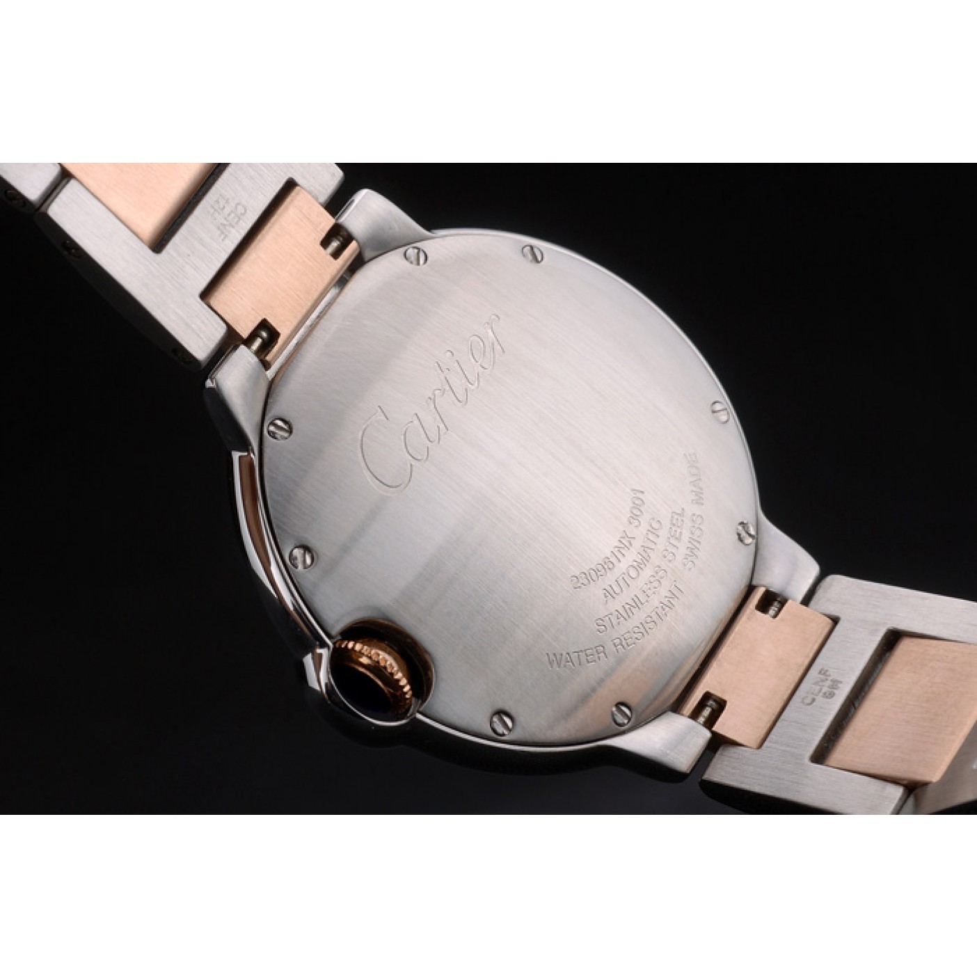 MiroTime Cartier Ballon Bleu 42mm White Dial Stainless Steel Case Two Tone Rose Gold Bracelet