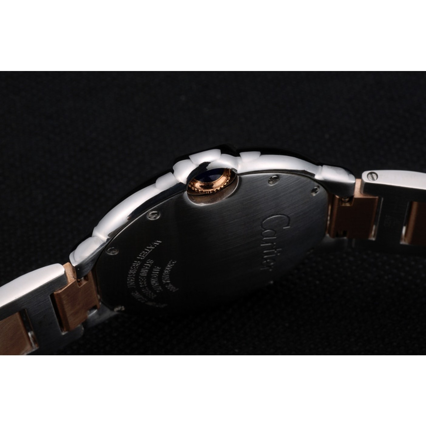 MiroTime Cartier Ballon Bleu 42mm White Dial Stainless Steel Case Two Tone Rose Gold Bracelet