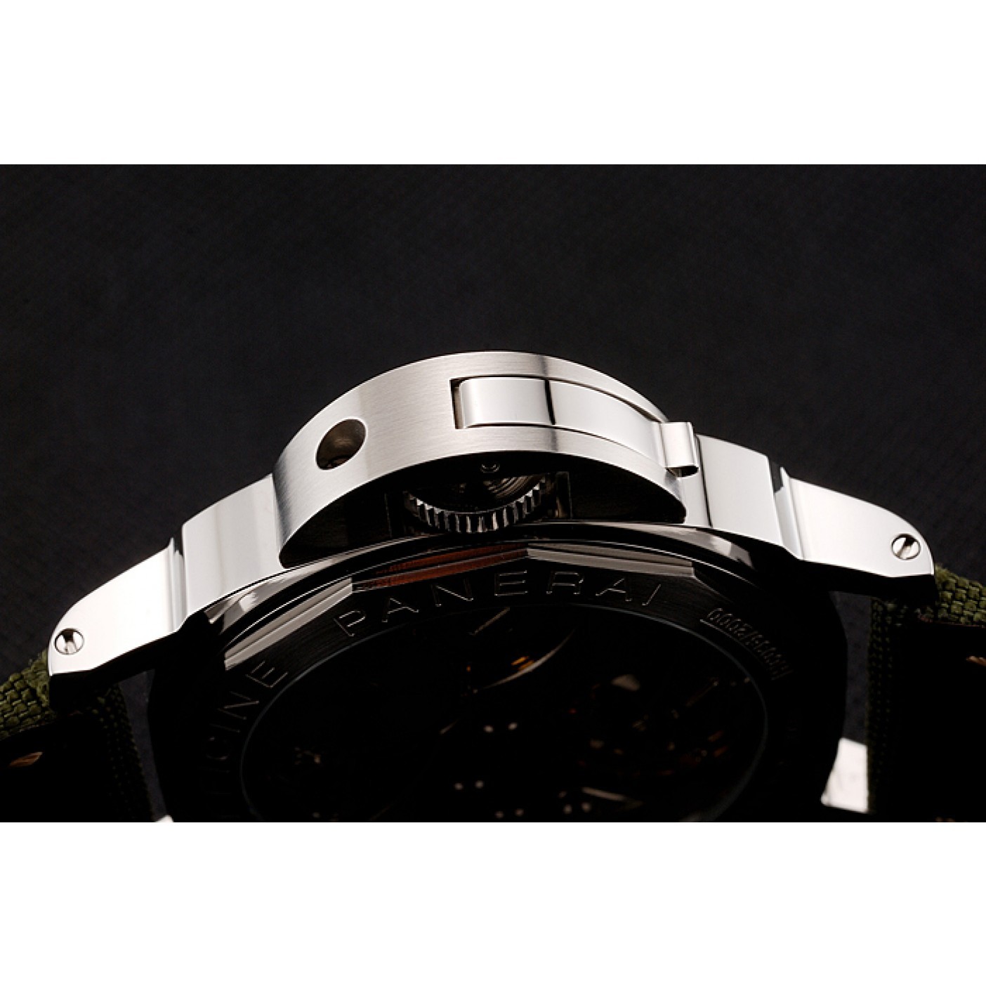 MiroTime Panerai Luminor Base Logo Acciaio Black Dial Green Bracelet 1454013