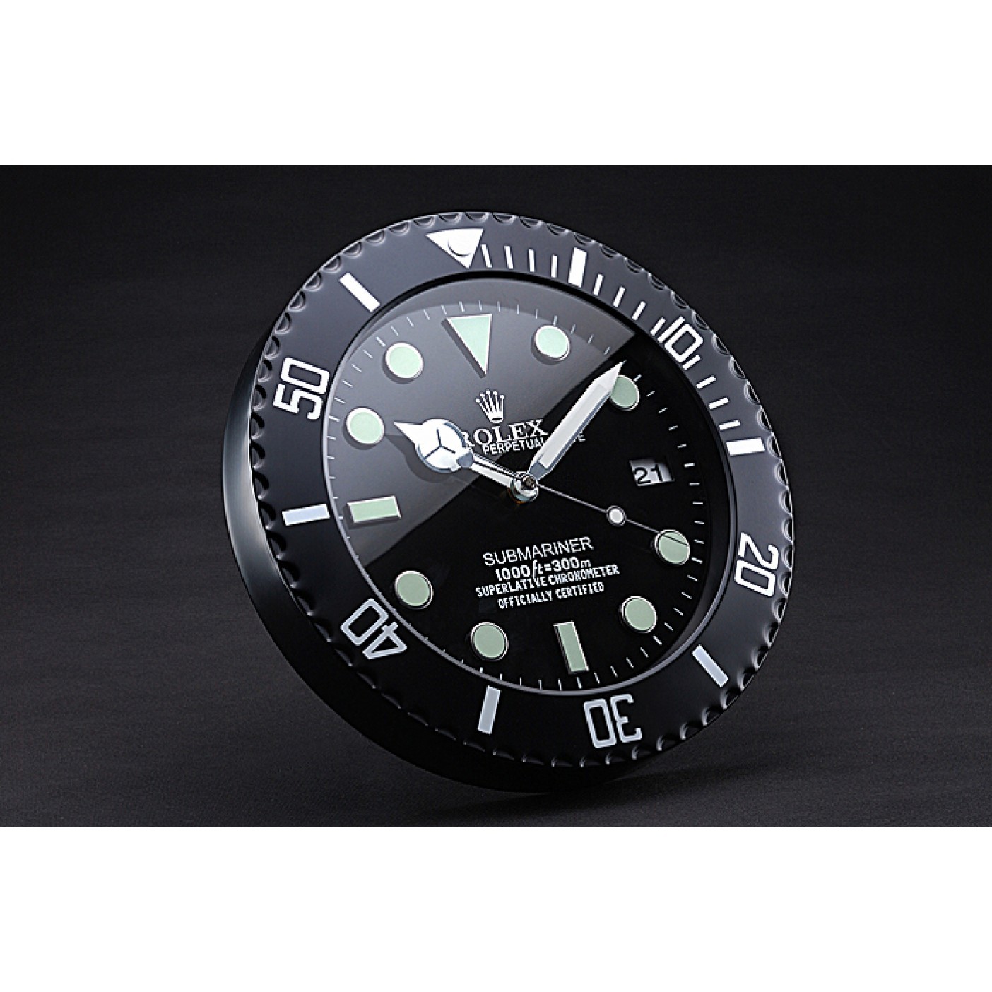 MiroTime Rolex Submariner Wall Clock Black 622474