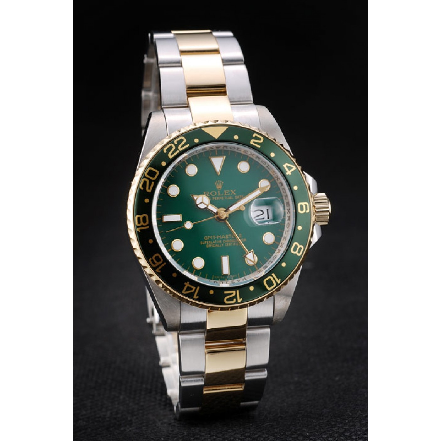 MiroTime Rolex GMT Master II Green Ceramic Bezel Green Dial Watch