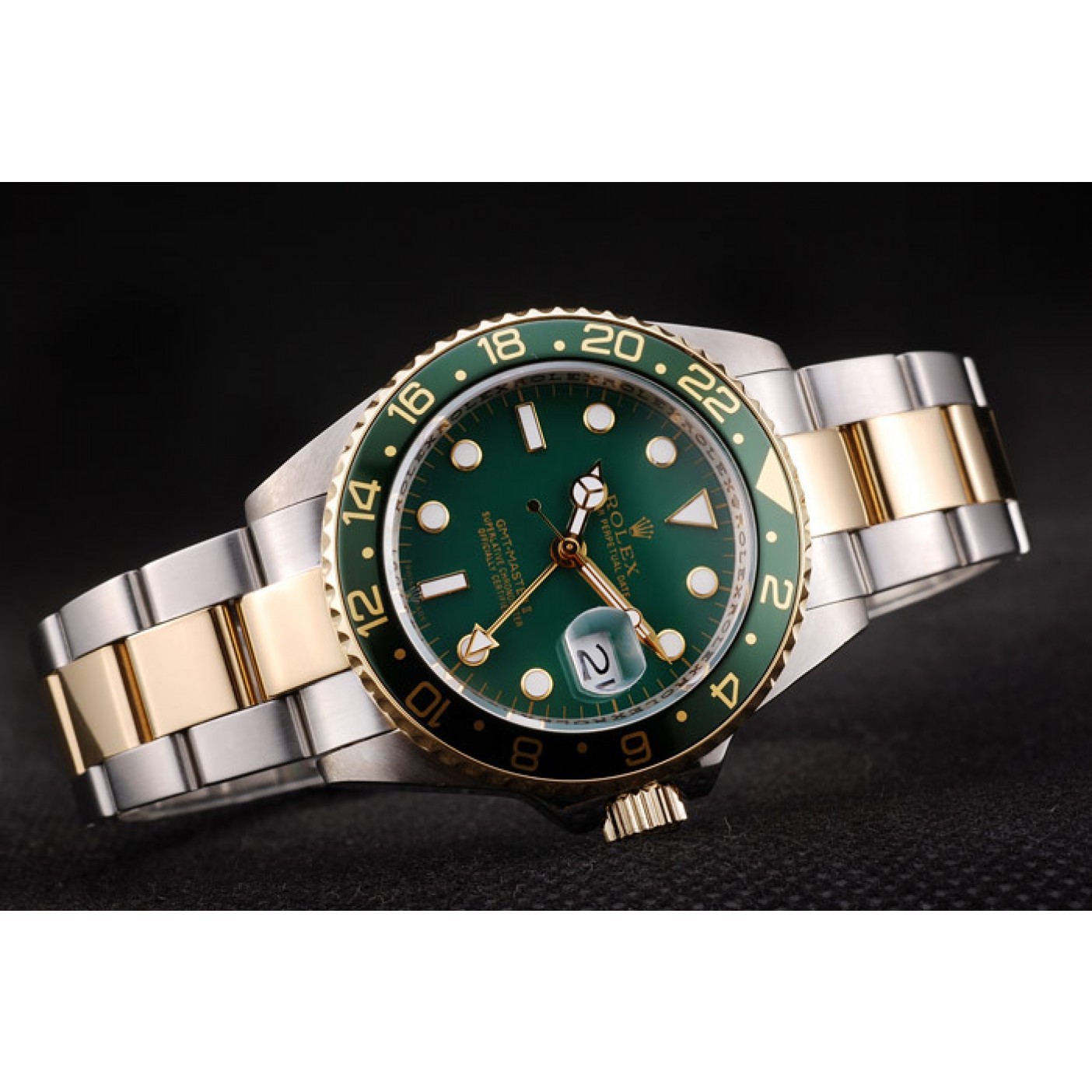 MiroTime Rolex GMT Master II Green Ceramic Bezel Green Dial Watch