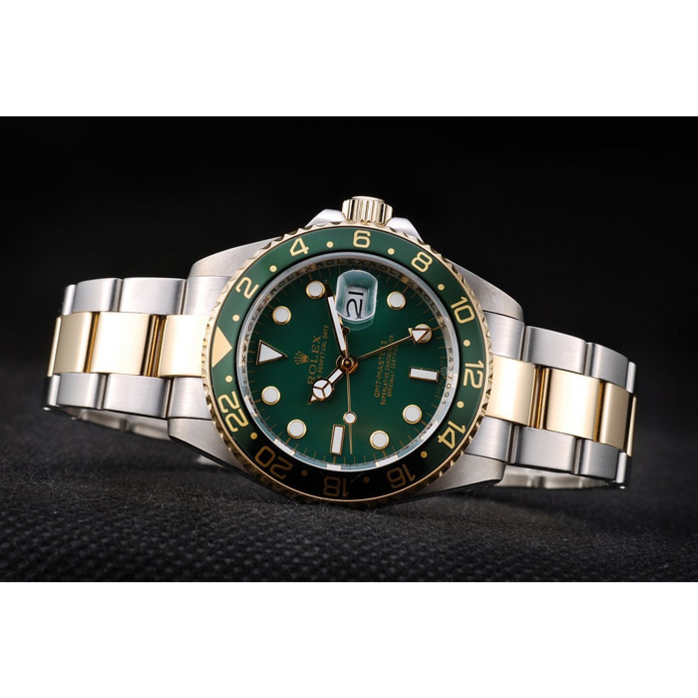 MiroTime Rolex GMT Master II Green Ceramic Bezel Green Dial Watch