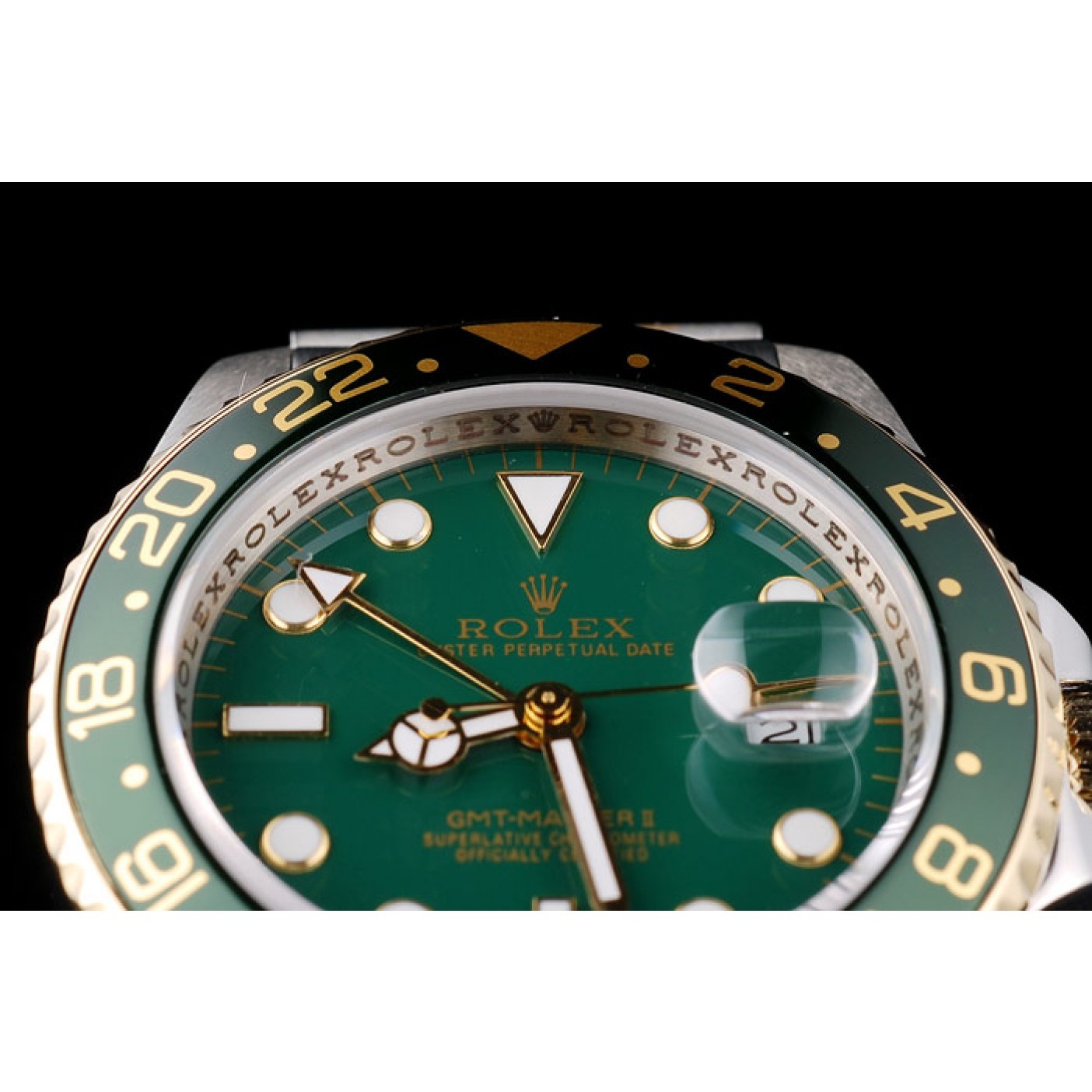MiroTime Rolex GMT Master II Green Ceramic Bezel Green Dial Watch