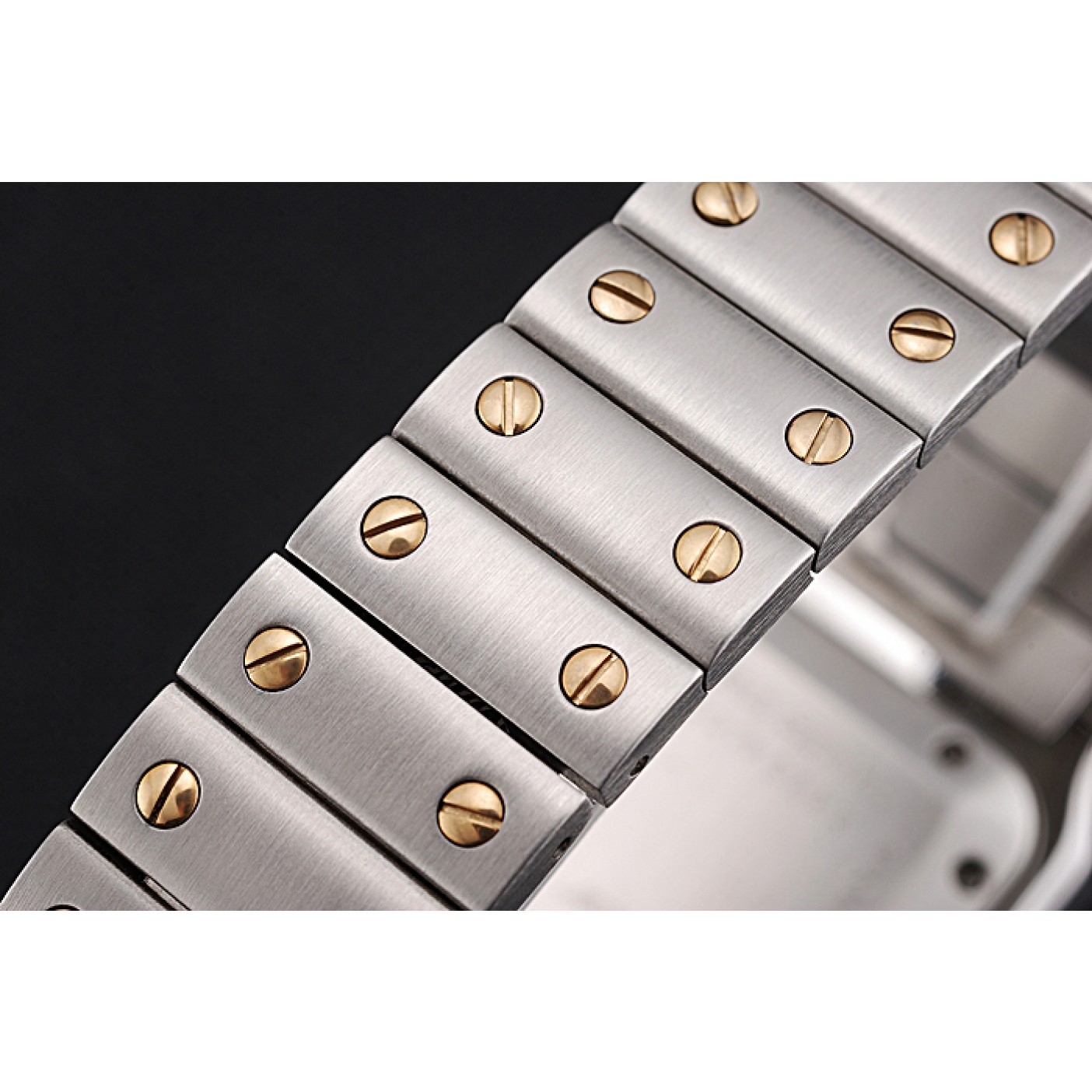 MiroTime Swiss Cartier Santos De Cartier Galbeee Yellow Gold and Steel Case Steel Bracelet Small 622644