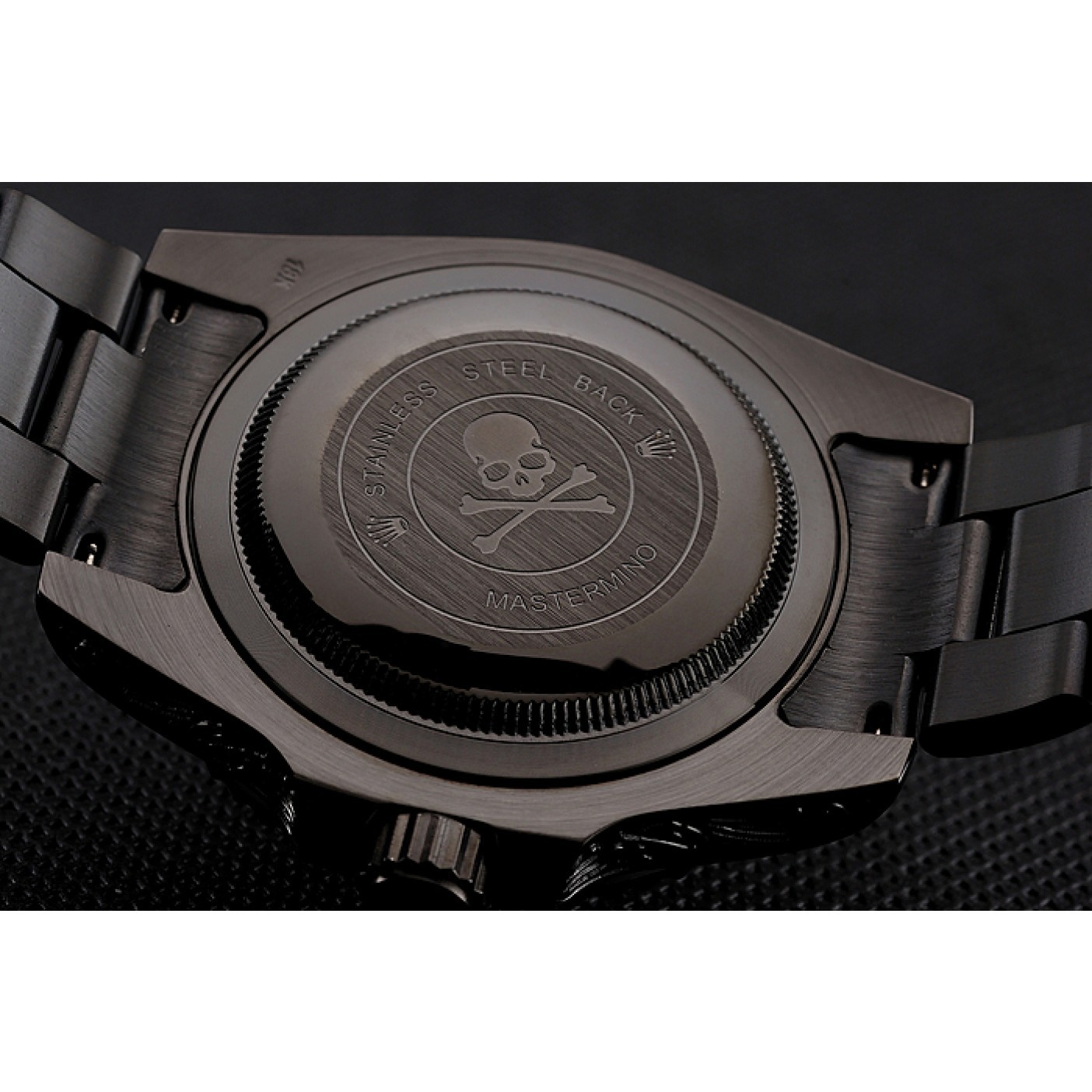 MiroTime Rolex Submariner Skull Limited Edition Green Dial All Black Case And Bracelet 1454076