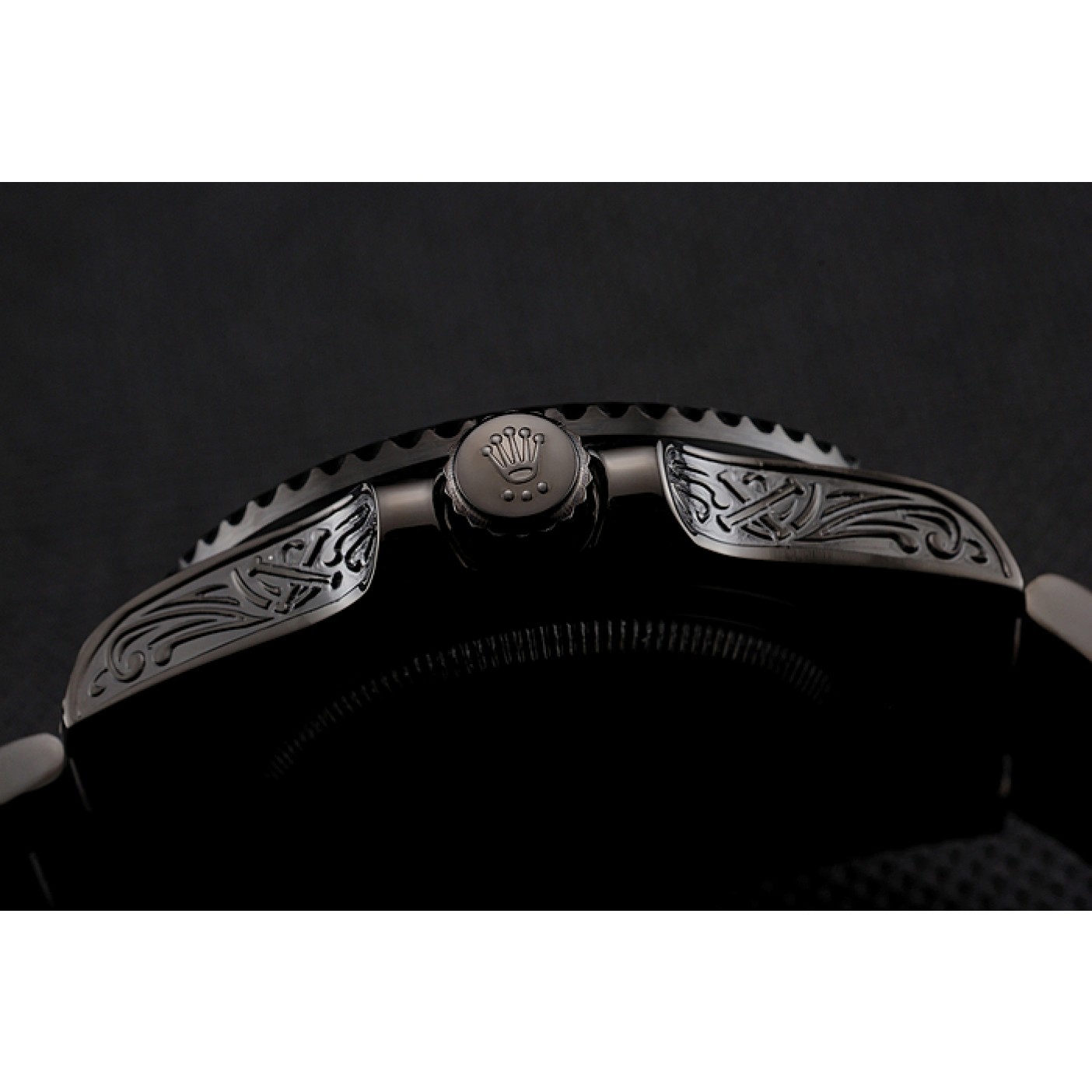 MiroTime Rolex Submariner Skull Limited Edition Green Dial All Black Case And Bracelet 1454076