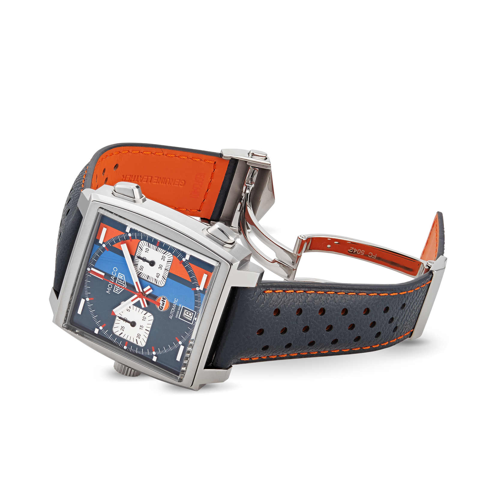 MiroTime Swiss TAG Heuer Monaco Gulf Calibre 11 39mm Mens Watch CAW211R.FC6401