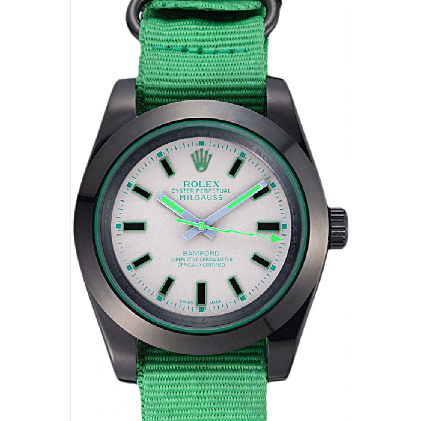 MiroTime Rolex Milgauss Bamford Green Nylon Strap 622004