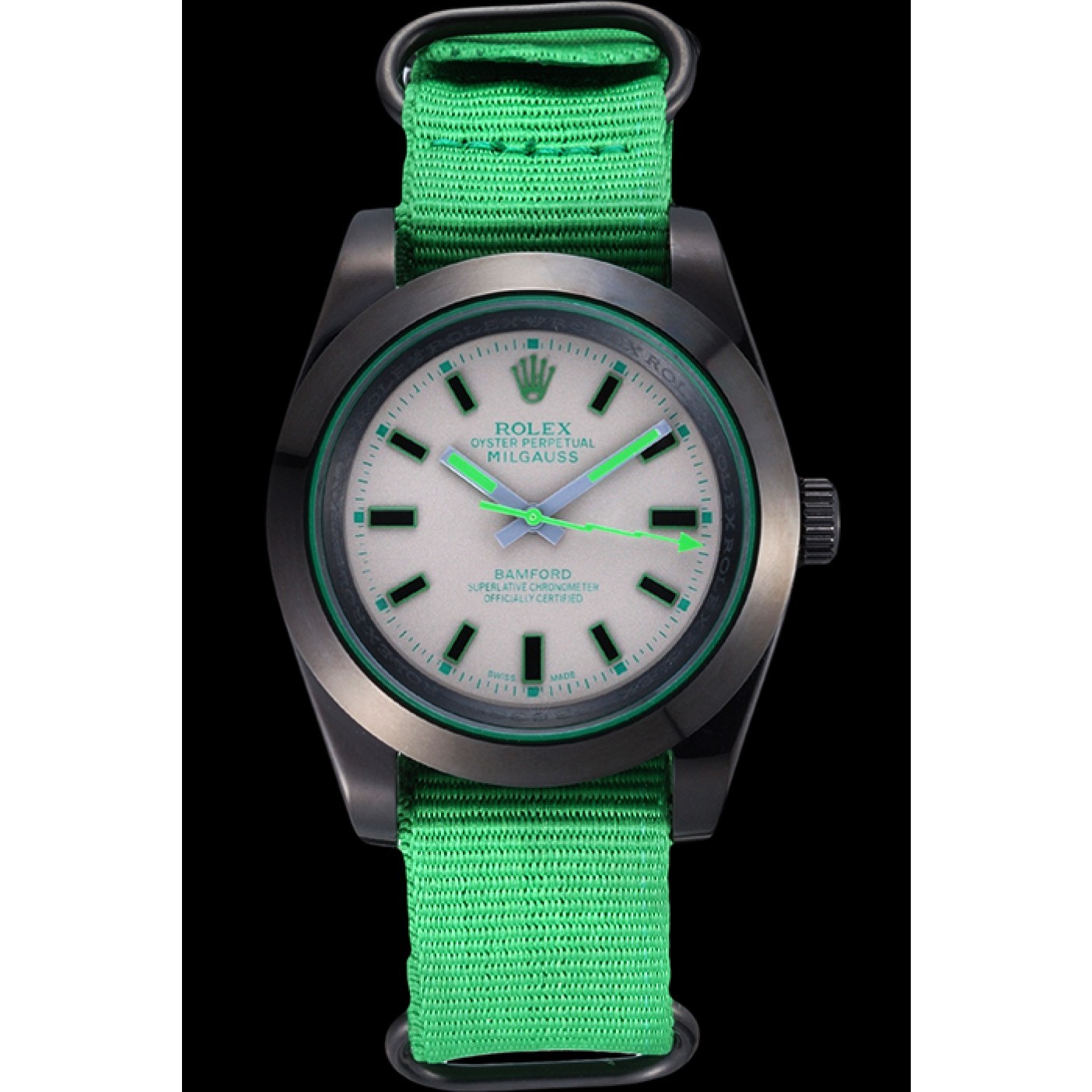 MiroTime Rolex Milgauss Bamford Green Nylon Strap 622004