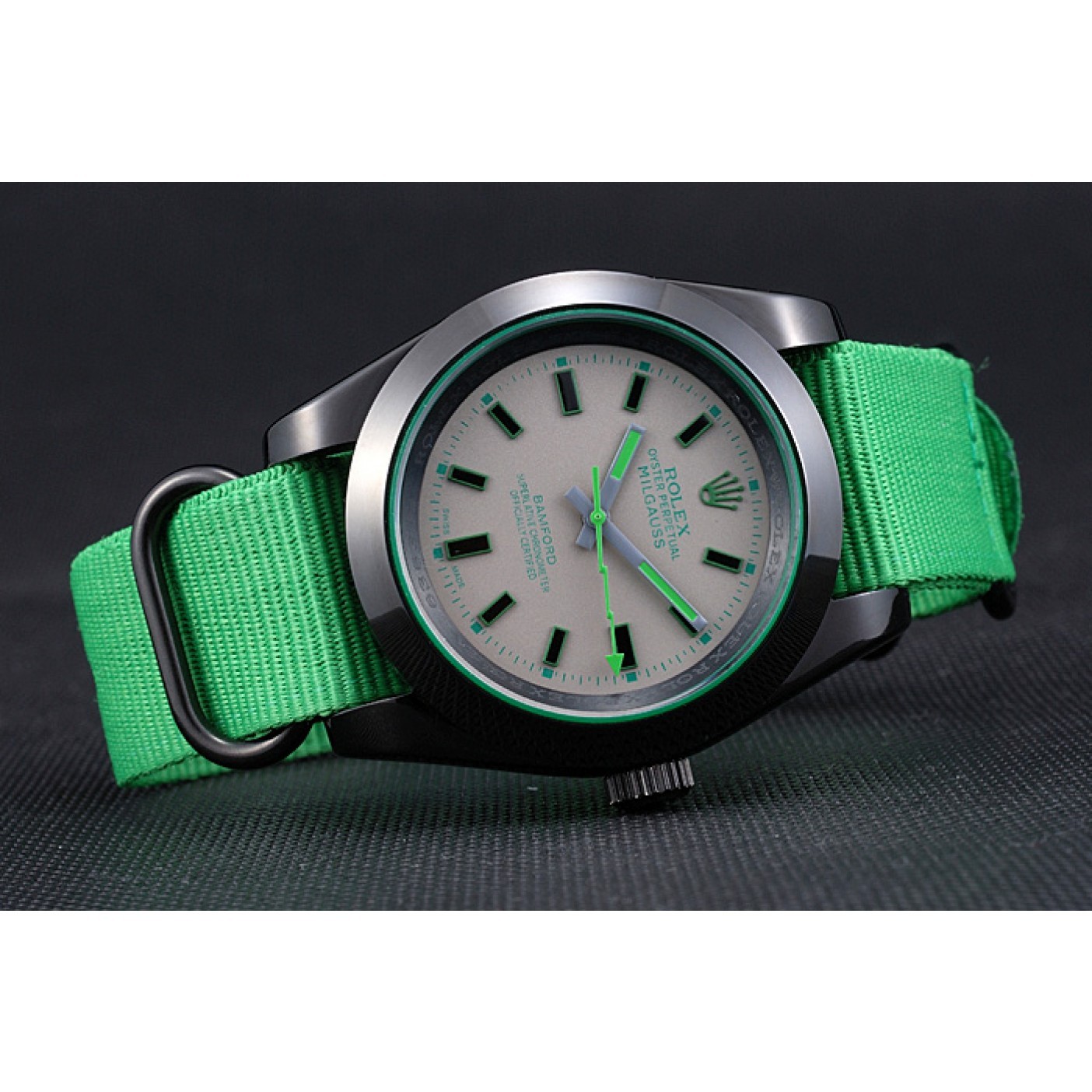 MiroTime Rolex Milgauss Bamford Green Nylon Strap 622004