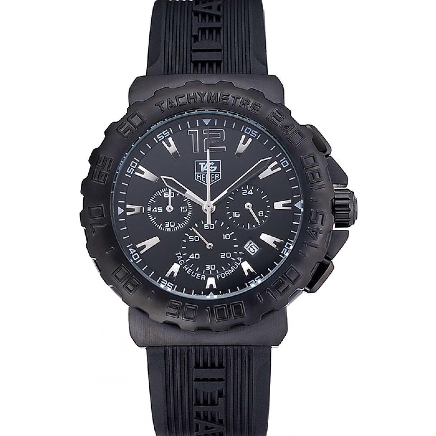 MiroTime Tag Heuer Formula 1 Chronograph Black Dial Black Bezel White Numerals 622409