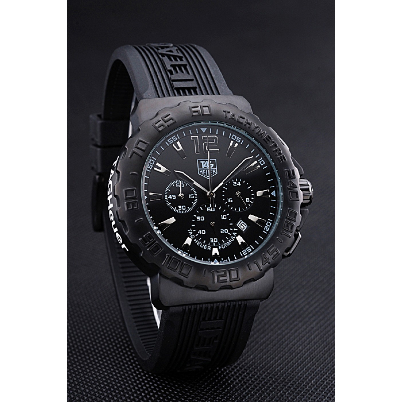 MiroTime Tag Heuer Formula 1 Chronograph Black Dial Black Bezel White Numerals 622409