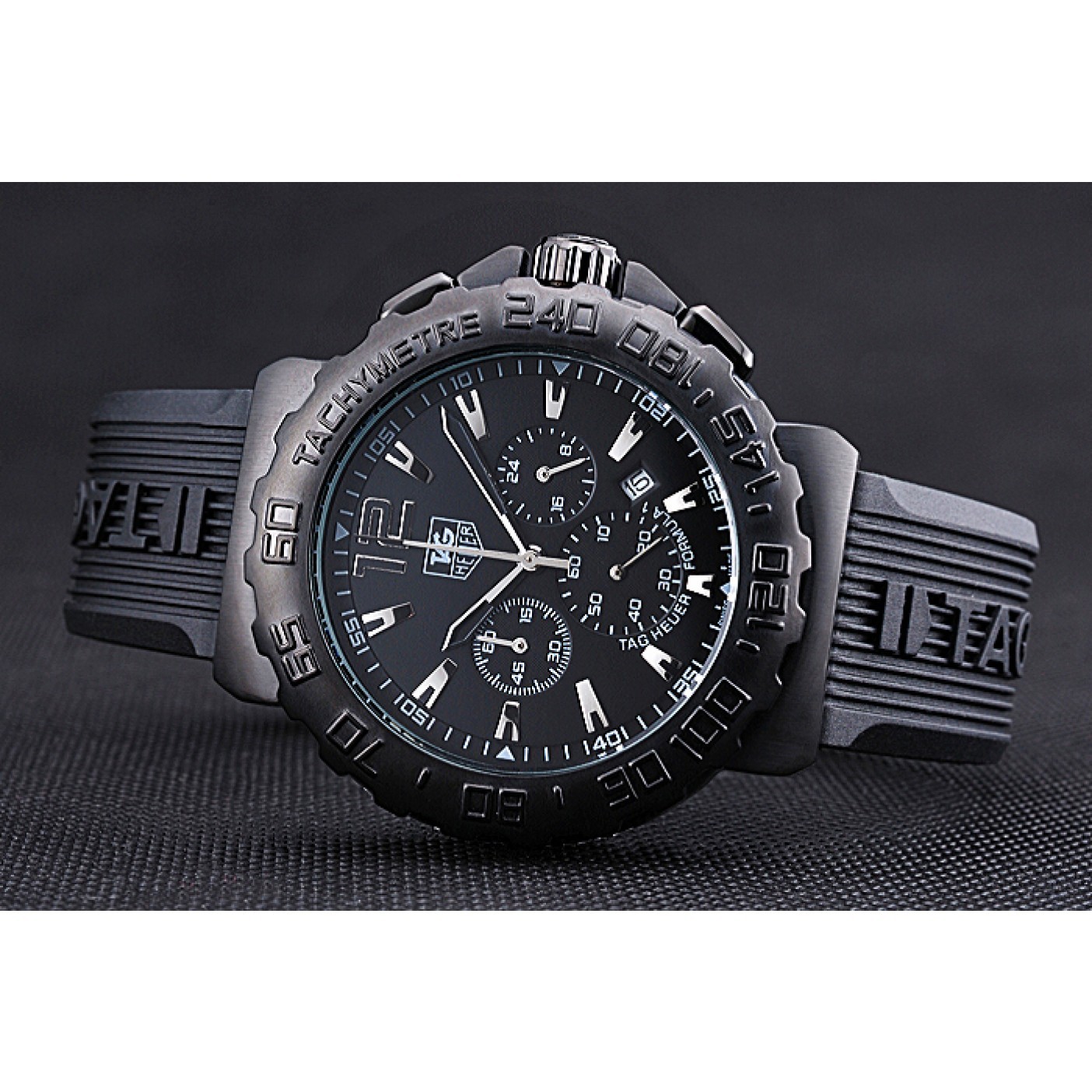 MiroTime Tag Heuer Formula 1 Chronograph Black Dial Black Bezel White Numerals 622409