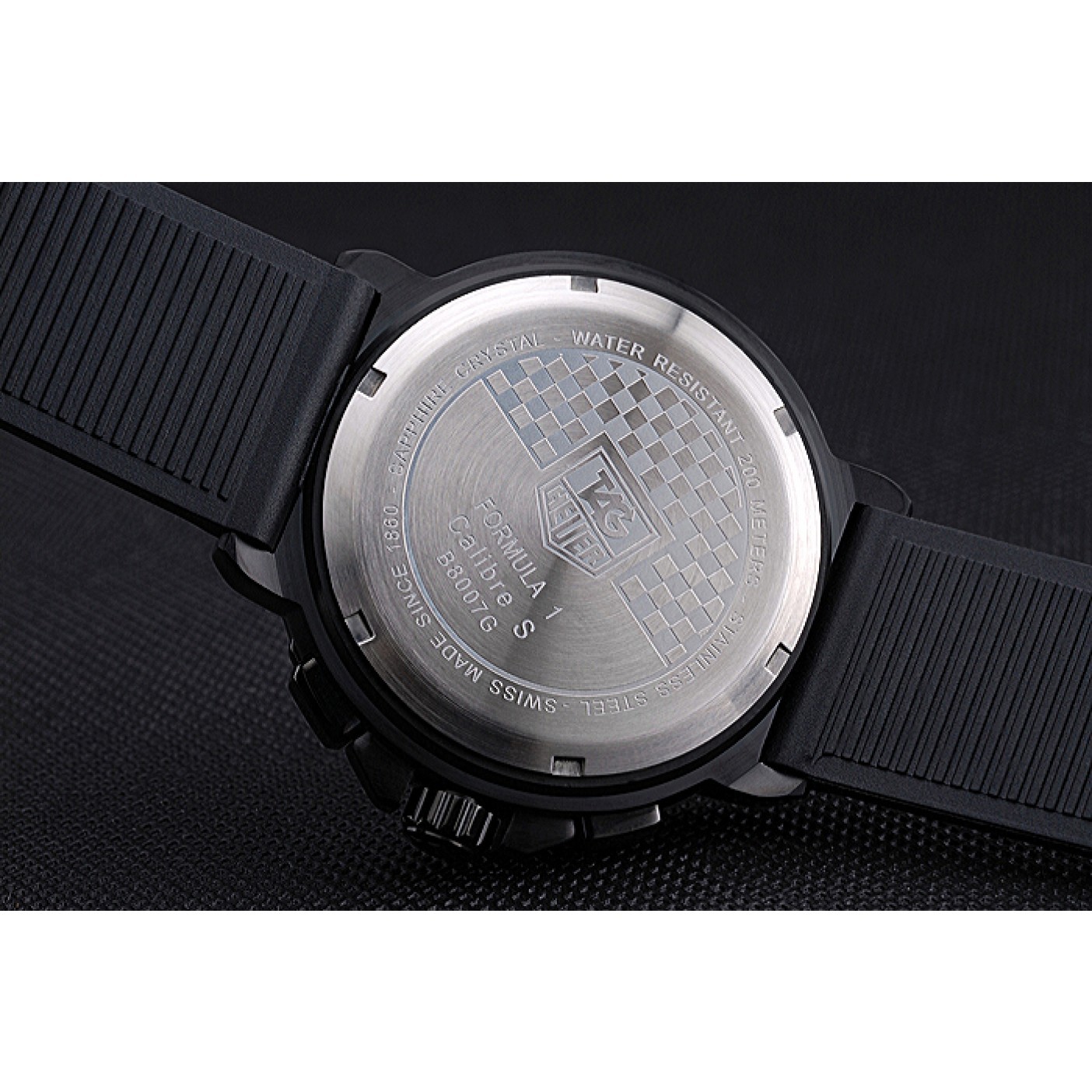 MiroTime Tag Heuer Formula 1 Chronograph Black Dial Black Bezel White Numerals 622409