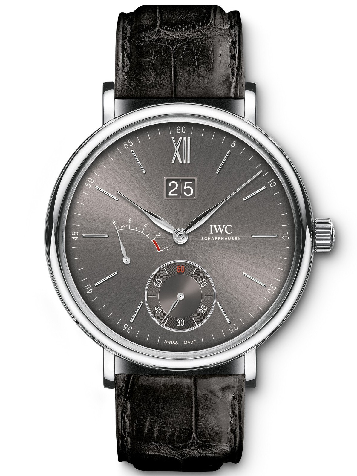 MiroTime AAA Replica IWC Portofino Hand Wound Big Date Eight Days 45mm Mens Watch IW516101