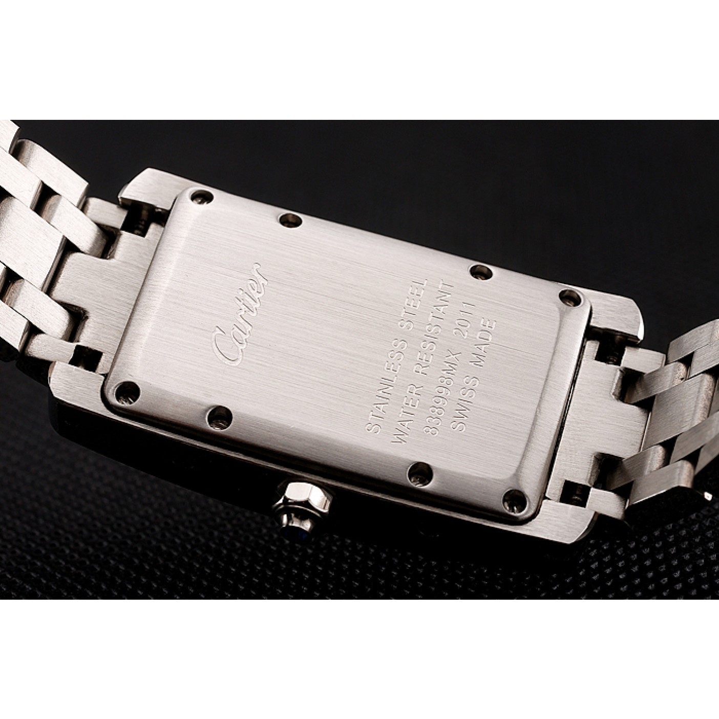 MiroTime Cartier Tank Americaine 21mm White Dial Stainless Steel Case And Bracelet