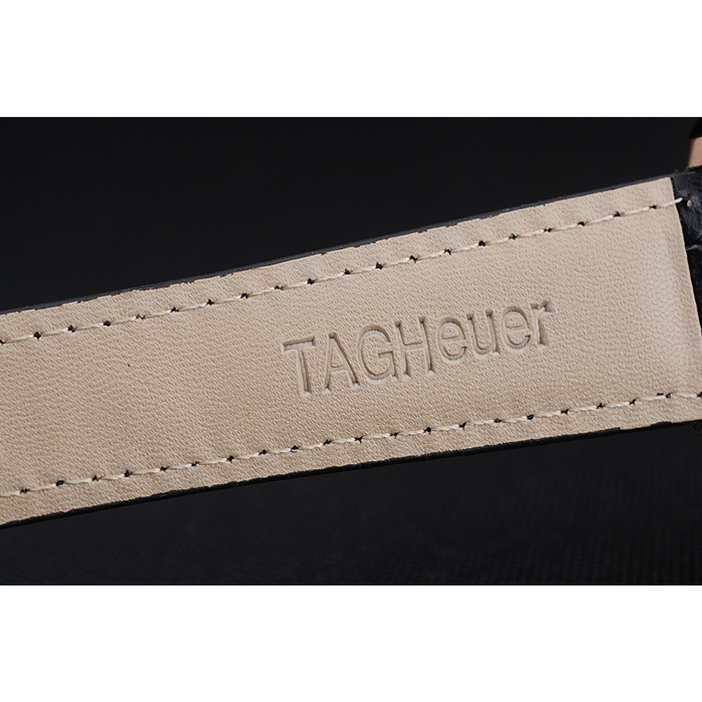 MiroTime Tag Heuer Carrera Rose Gold Bezel with Black Dial and Black Leather Strap 621538