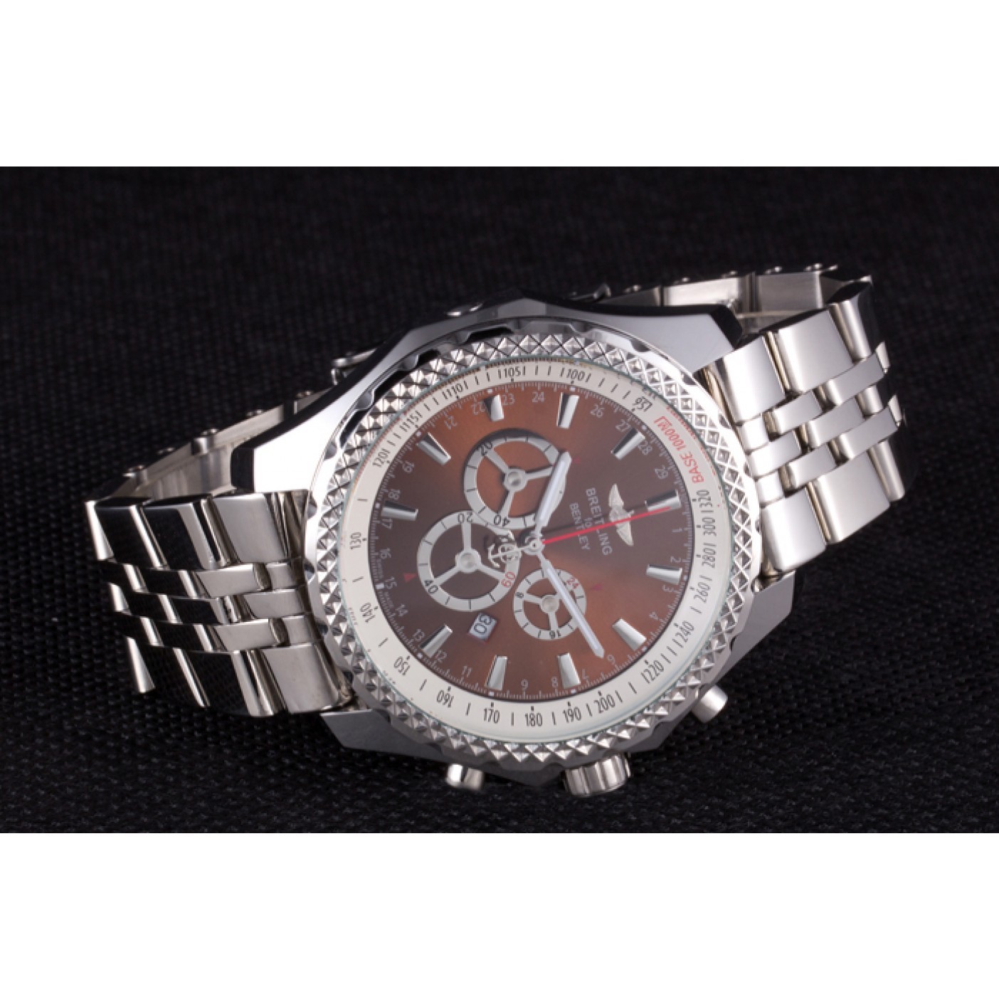MiroTime Breitling for Bentley Stainless Steel Strap Brown Dial