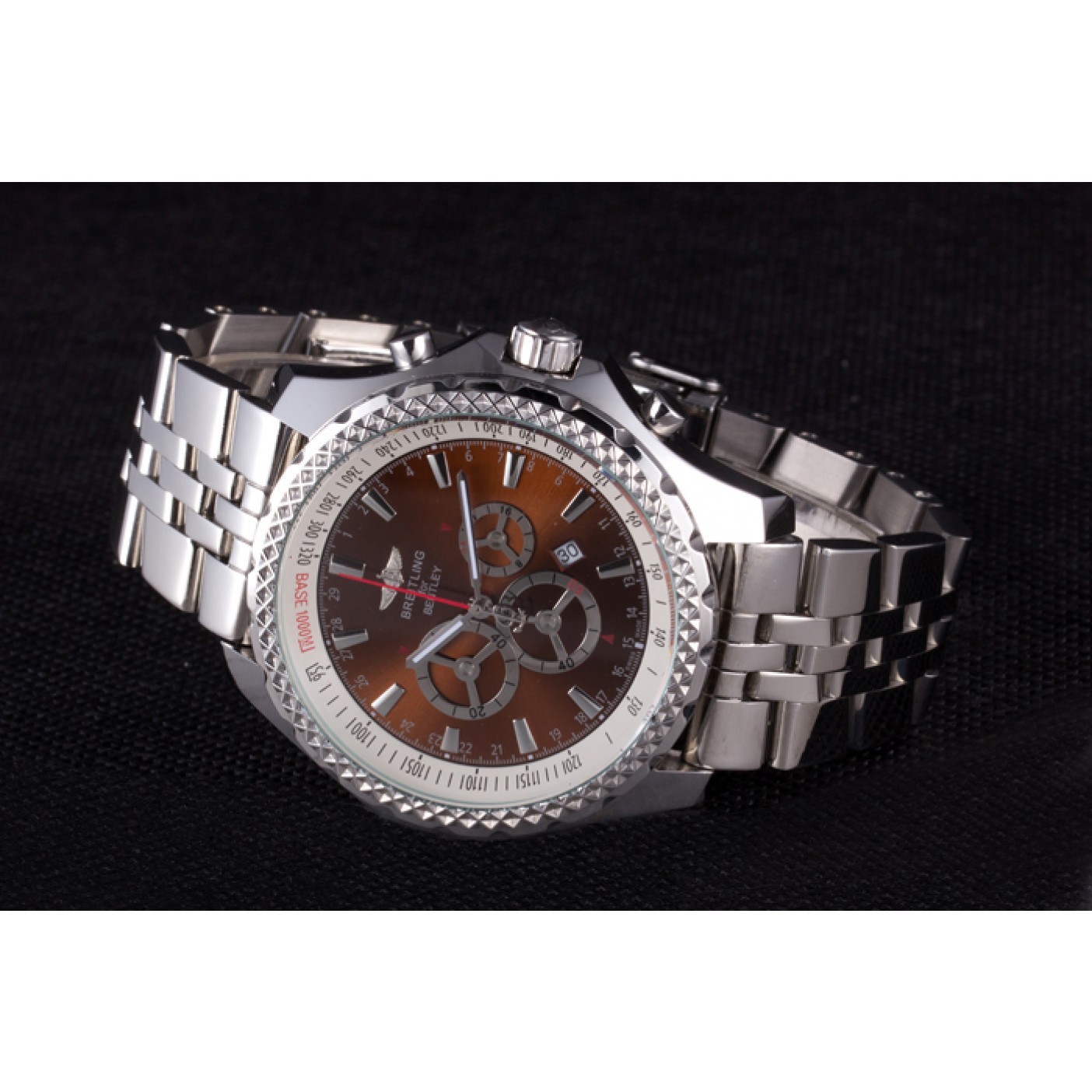MiroTime Breitling for Bentley Stainless Steel Strap Brown Dial