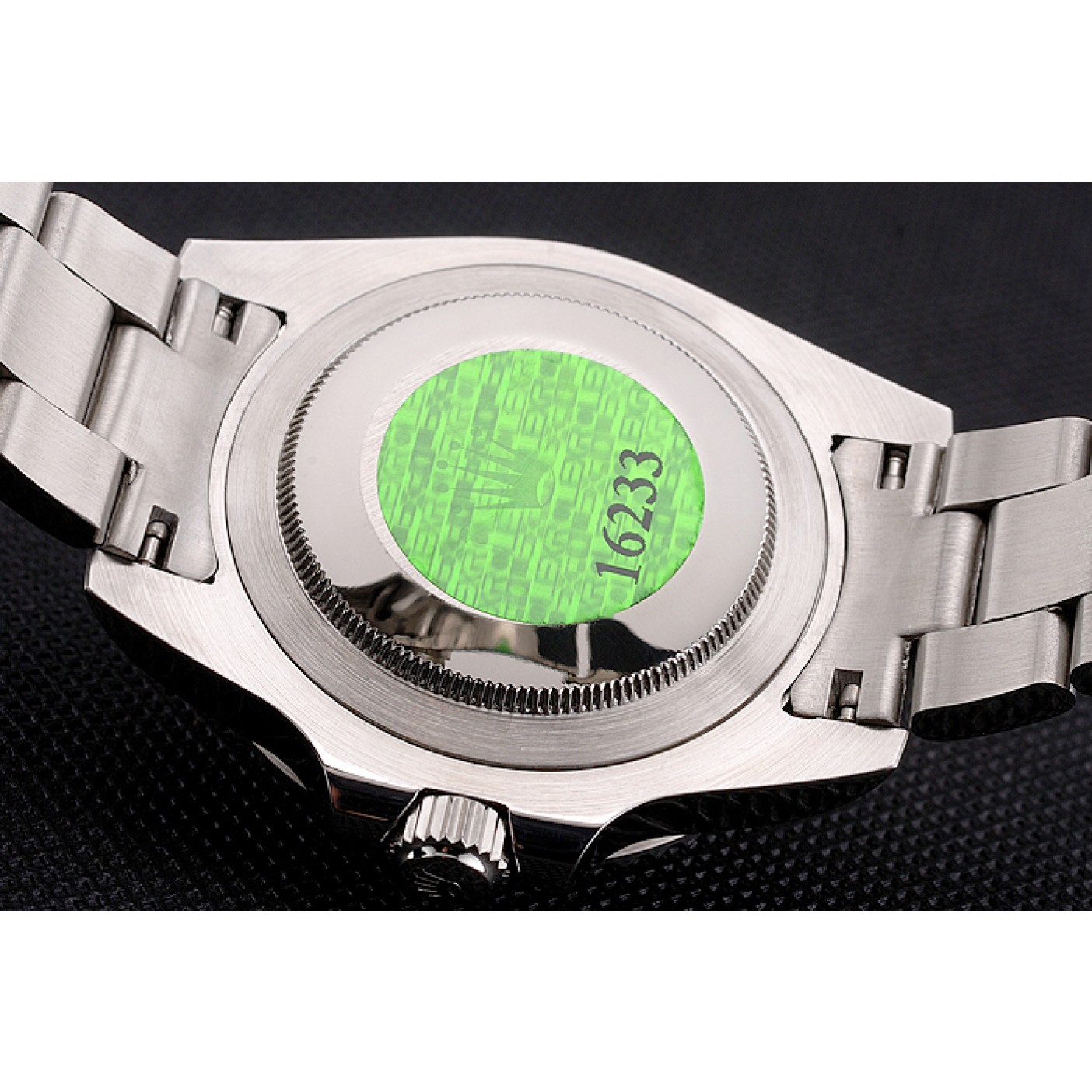 MiroTime Swiss Rolex Submariner Silver Dial Diamond Markings Black Bezel Stainless Steel Case And Bracelet