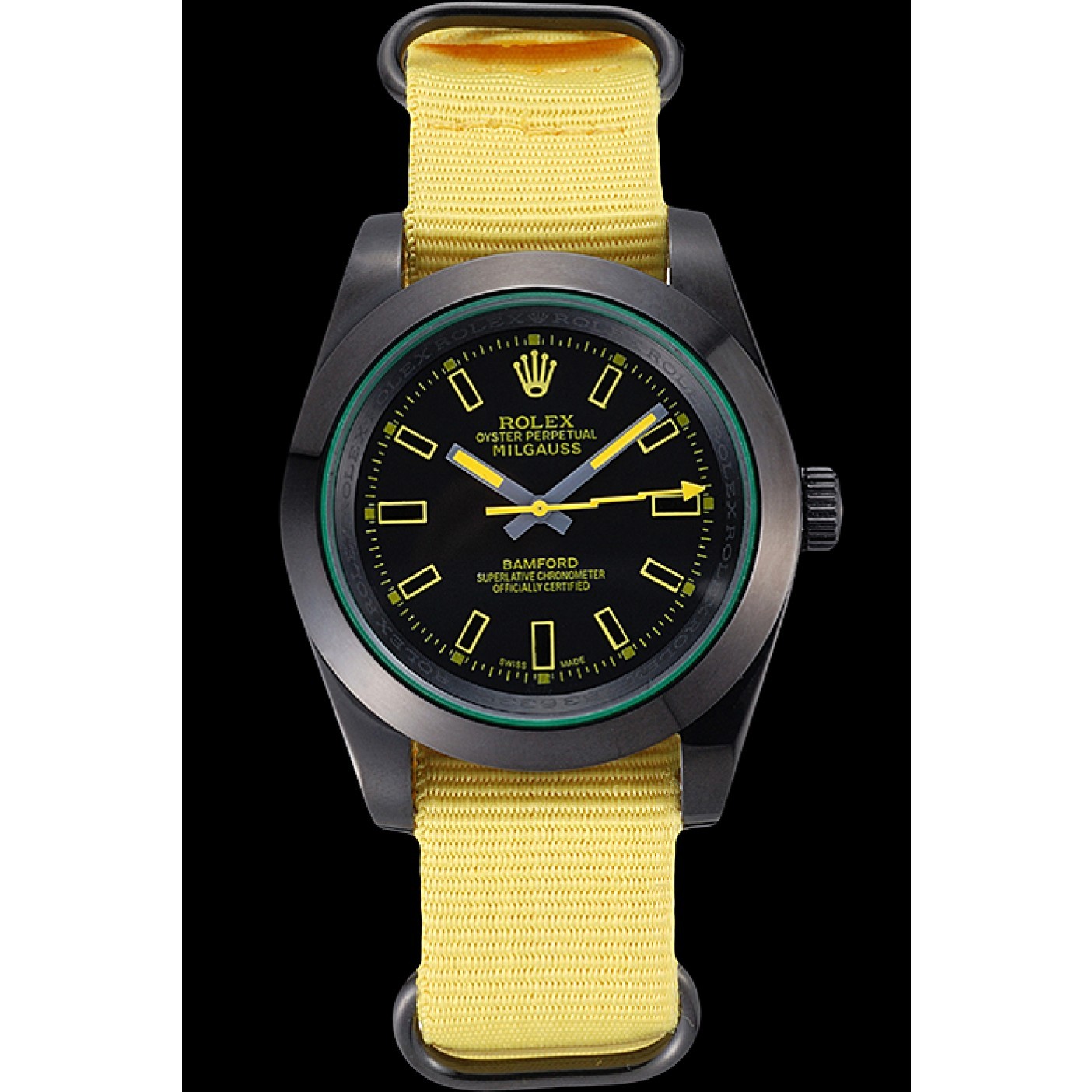 MiroTime Rolex Milgauss Bamford Yellow Nylon Strap 621999
