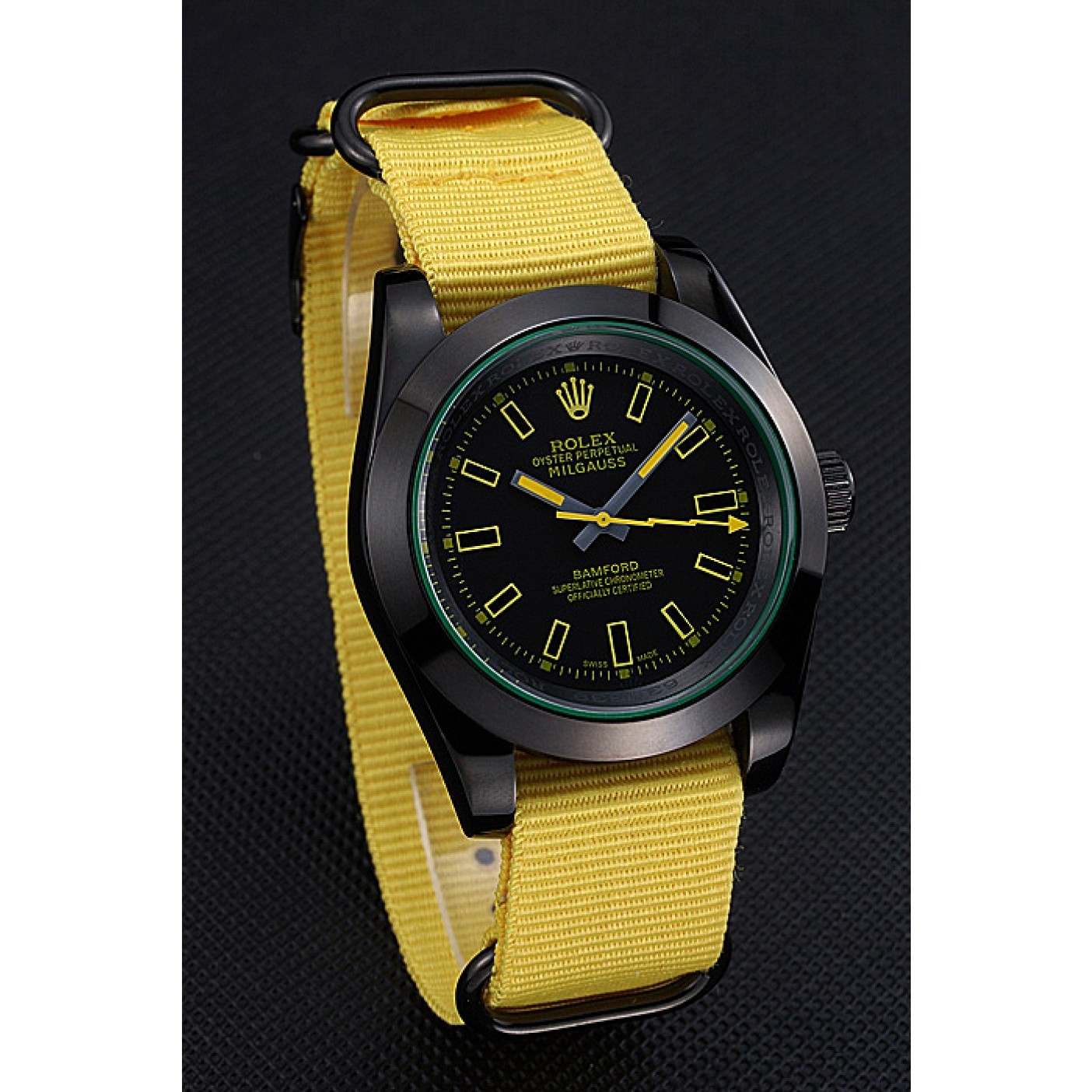MiroTime Rolex Milgauss Bamford Yellow Nylon Strap 621999