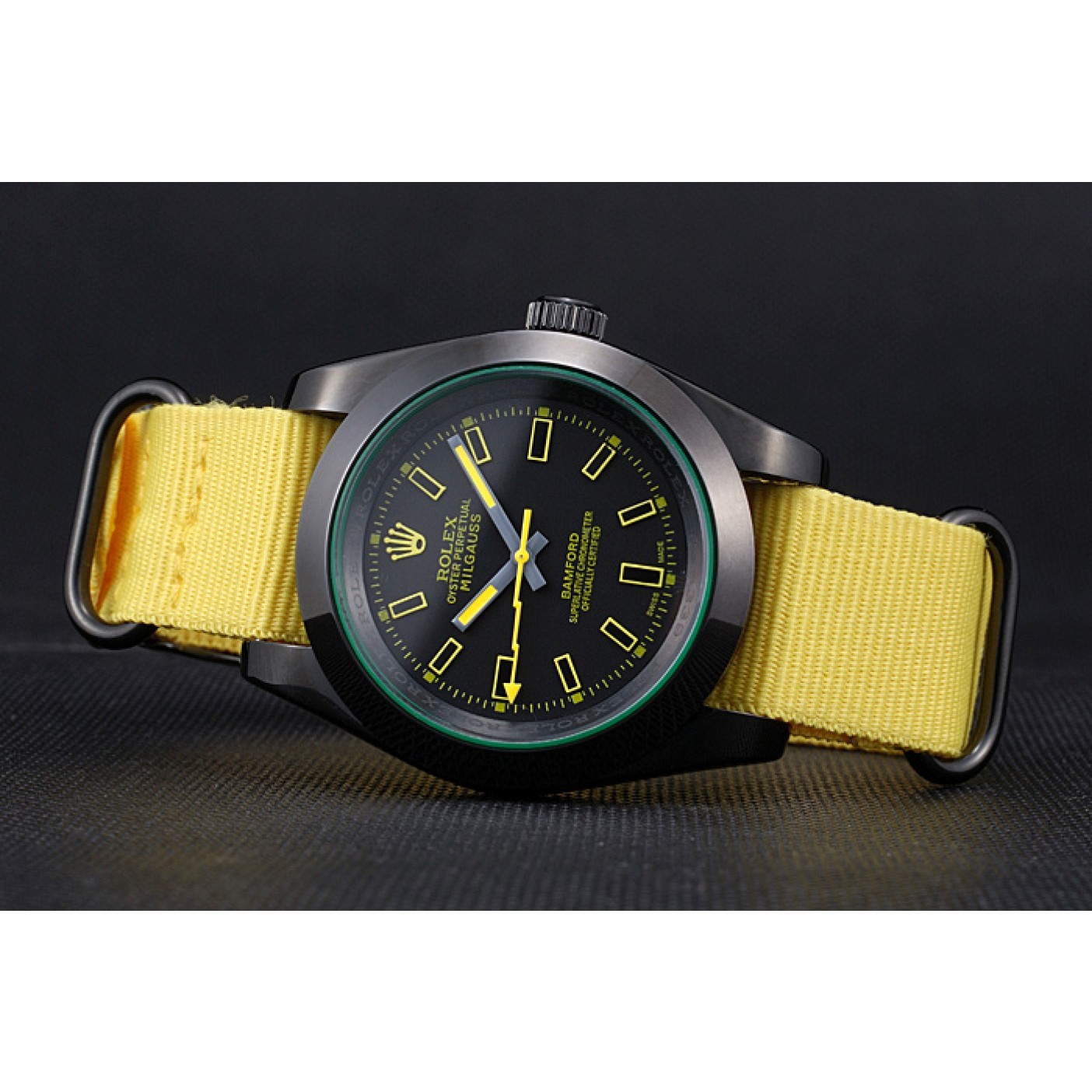 MiroTime Rolex Milgauss Bamford Yellow Nylon Strap 621999