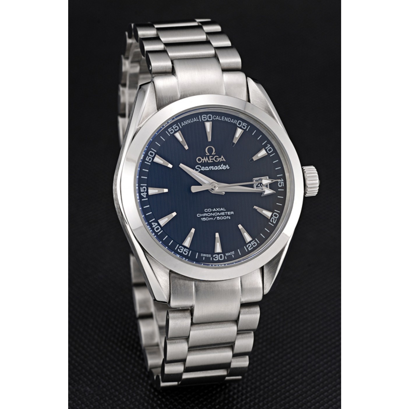 MiroTime Omega Seamaster Black Dial Stainless Steel Band 622165