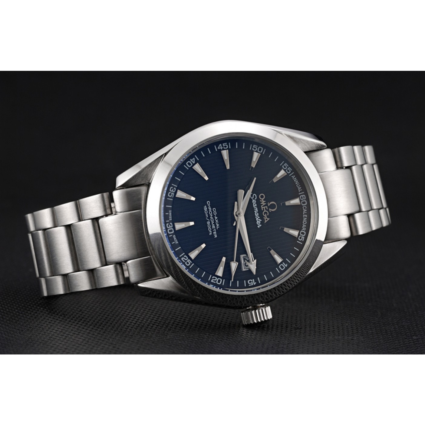 MiroTime Omega Seamaster Black Dial Stainless Steel Band 622165