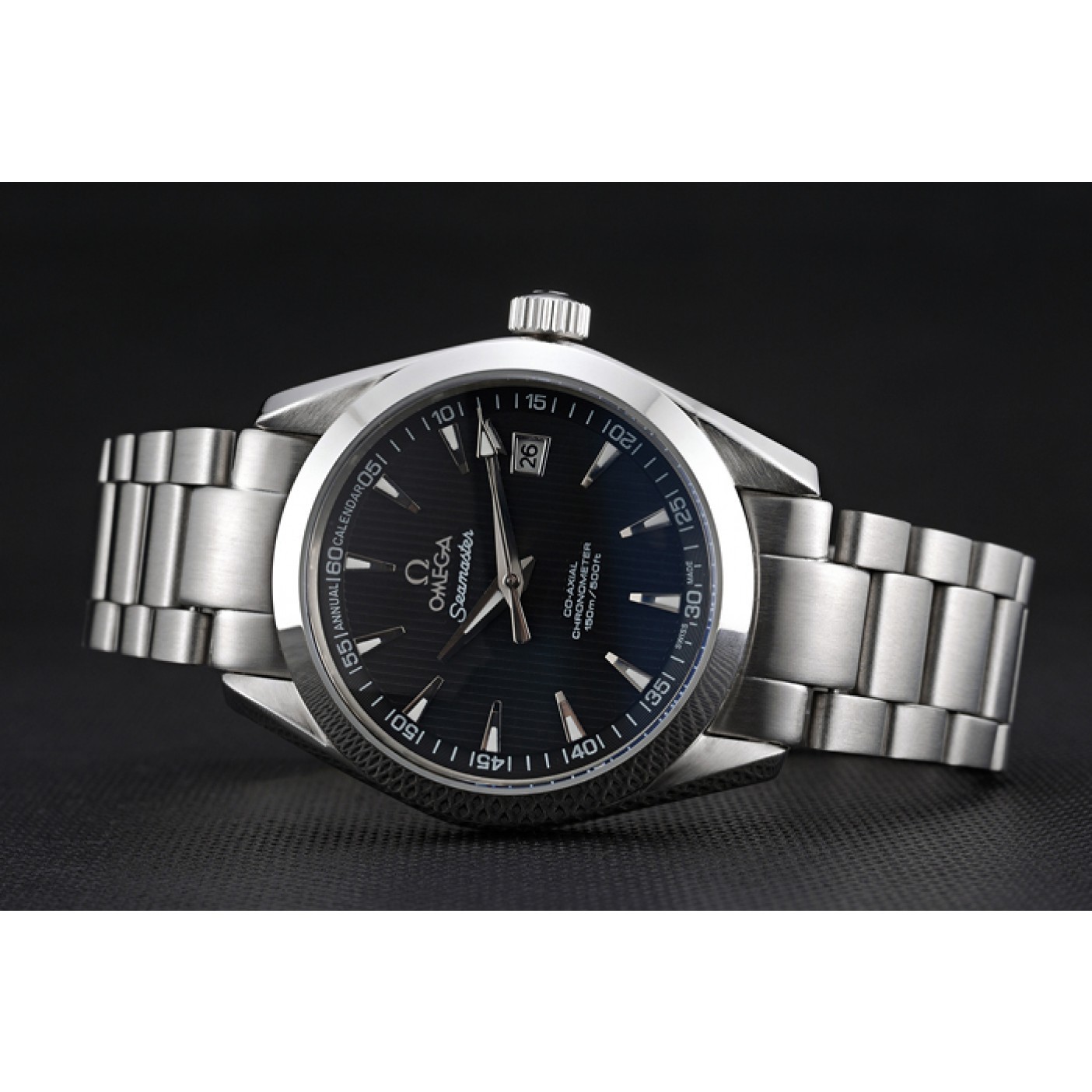 MiroTime Omega Seamaster Black Dial Stainless Steel Band 622165