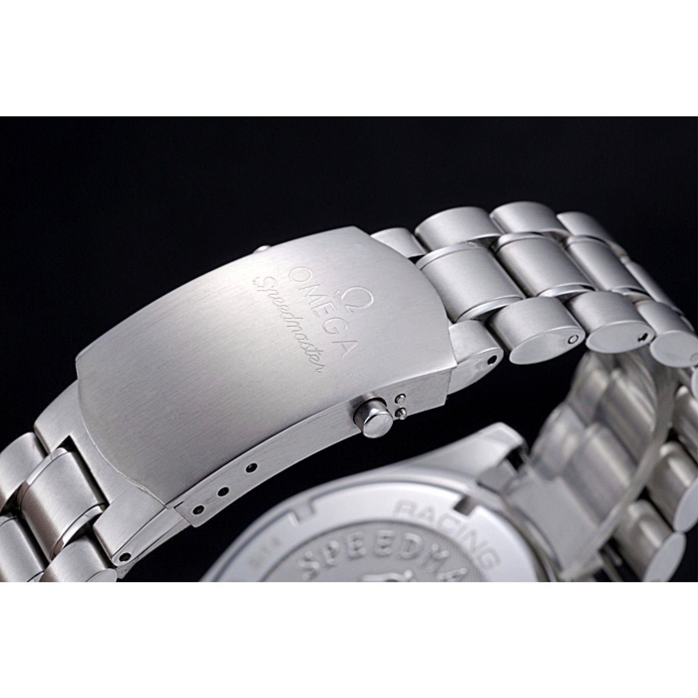 MiroTime Omega Speedmaster White Grey Stainless Steel Strap 622051
