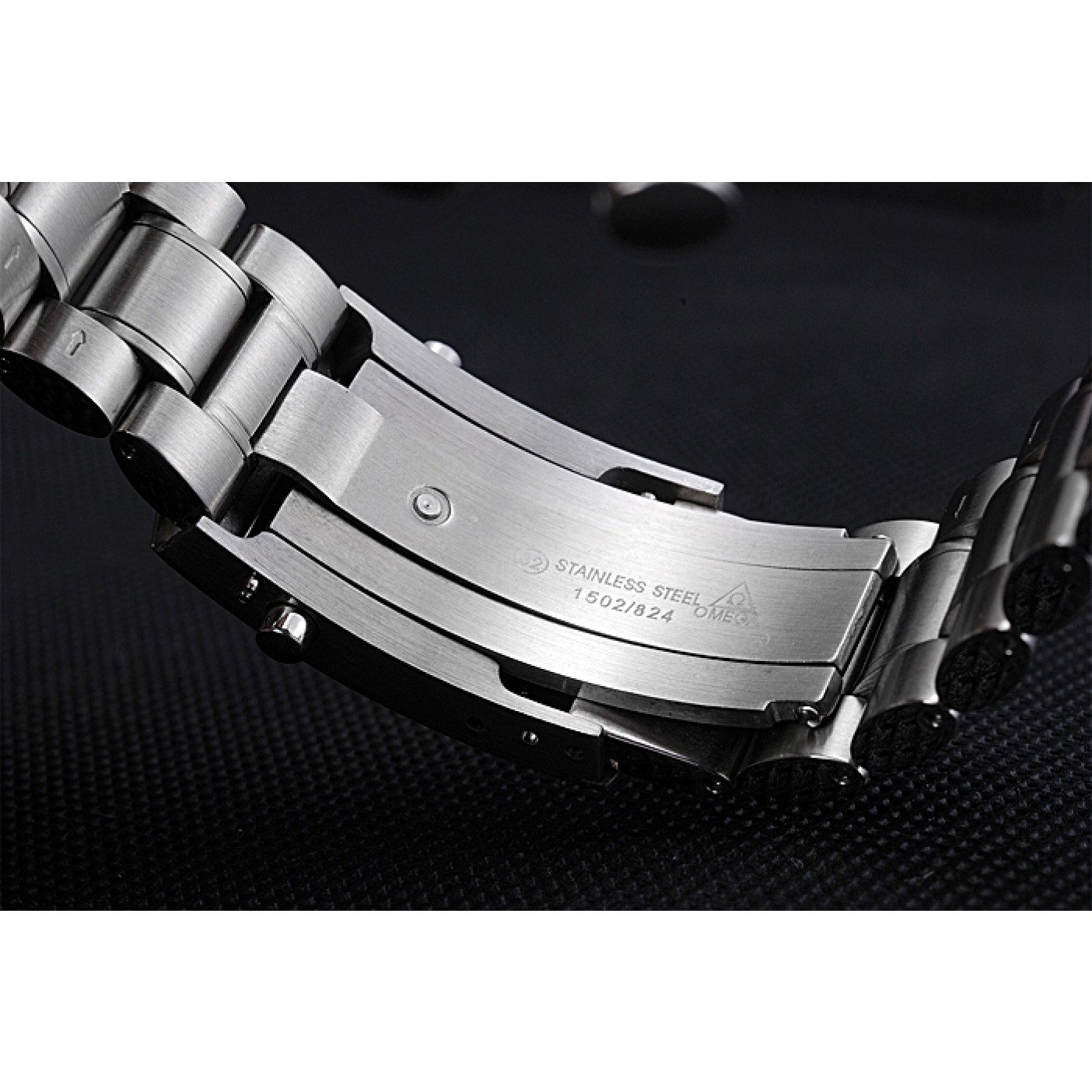 MiroTime Omega Speedmaster White Grey Stainless Steel Strap 622051