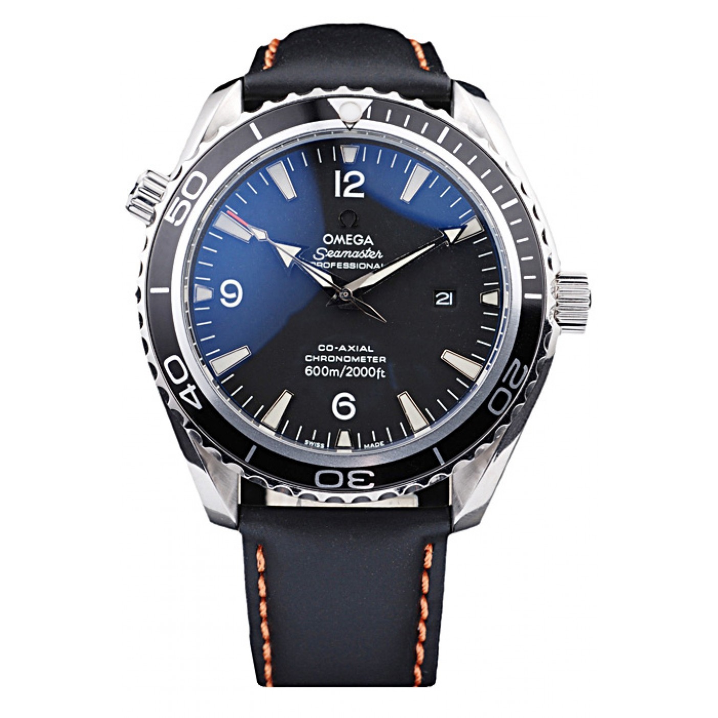 MiroTime Omega Swiss Seamaster Planet Ocean Black Case Black Dial