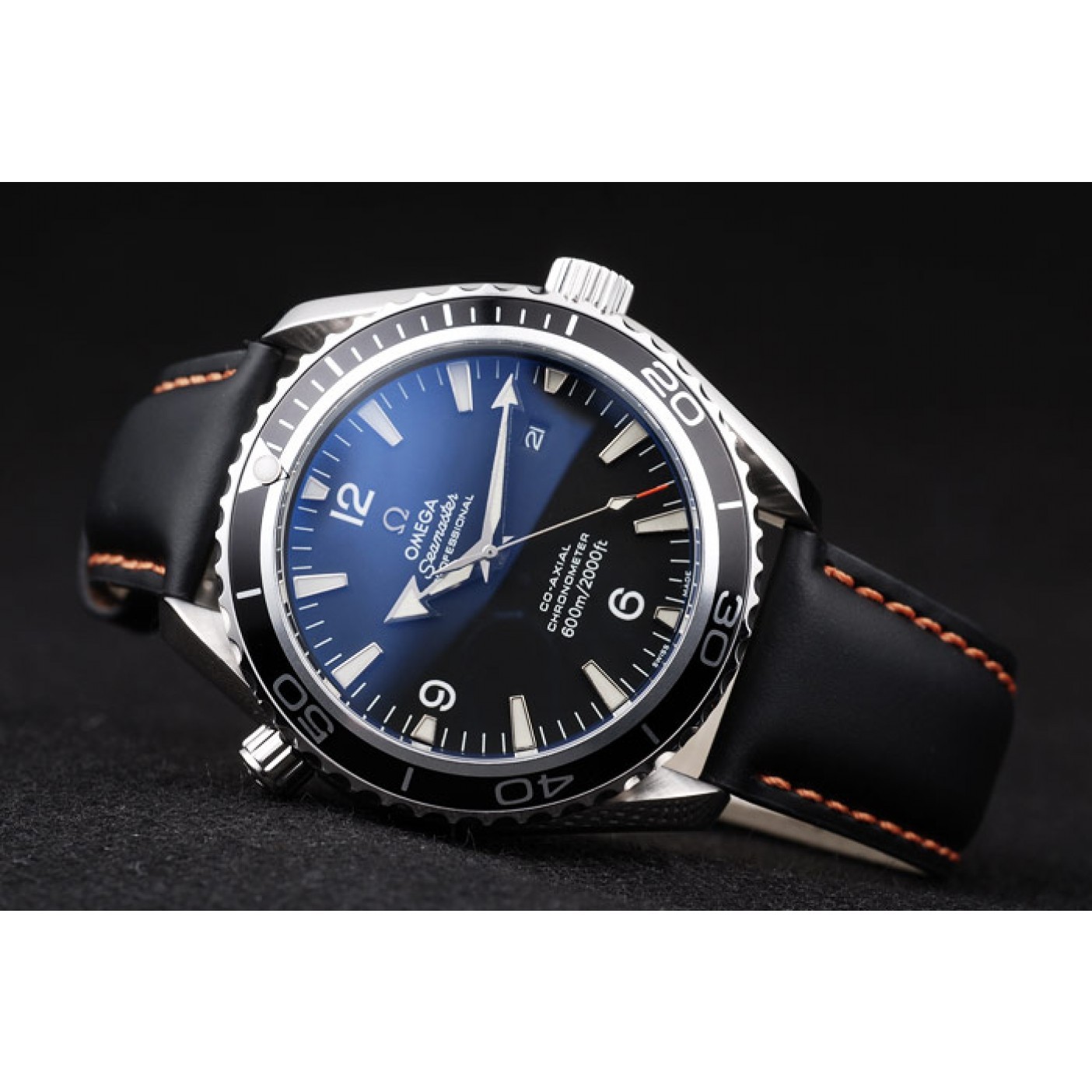 MiroTime Omega Swiss Seamaster Planet Ocean Black Case Black Dial