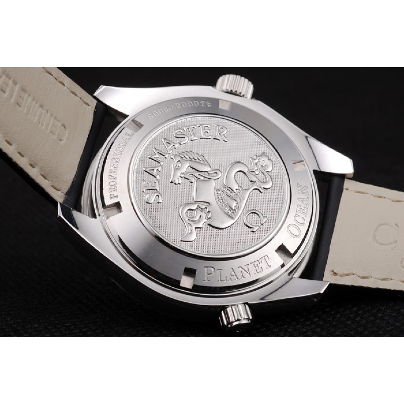 MiroTime Omega Swiss Seamaster Planet Ocean Black Case Black Dial