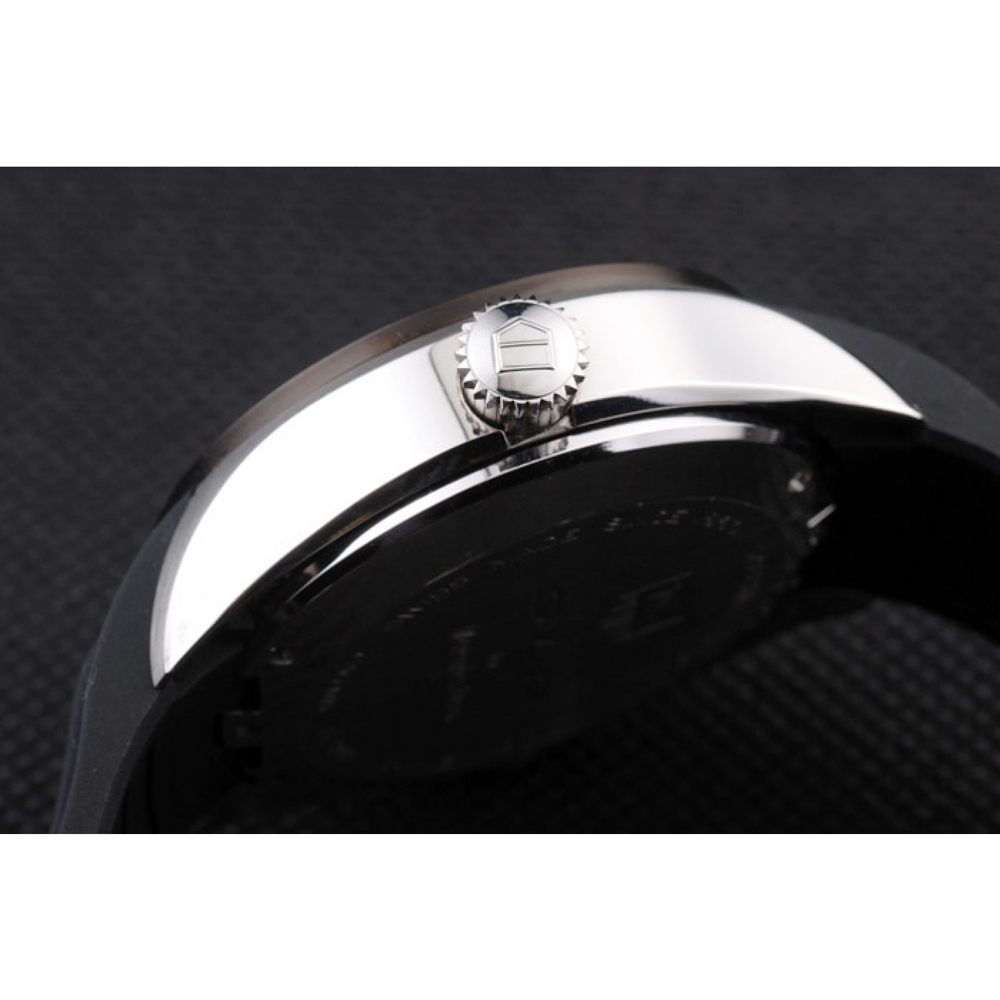 MiroTime Tag Heuer Swiss SLR Tachymeter Bezel Black Rubber Strap White Dial