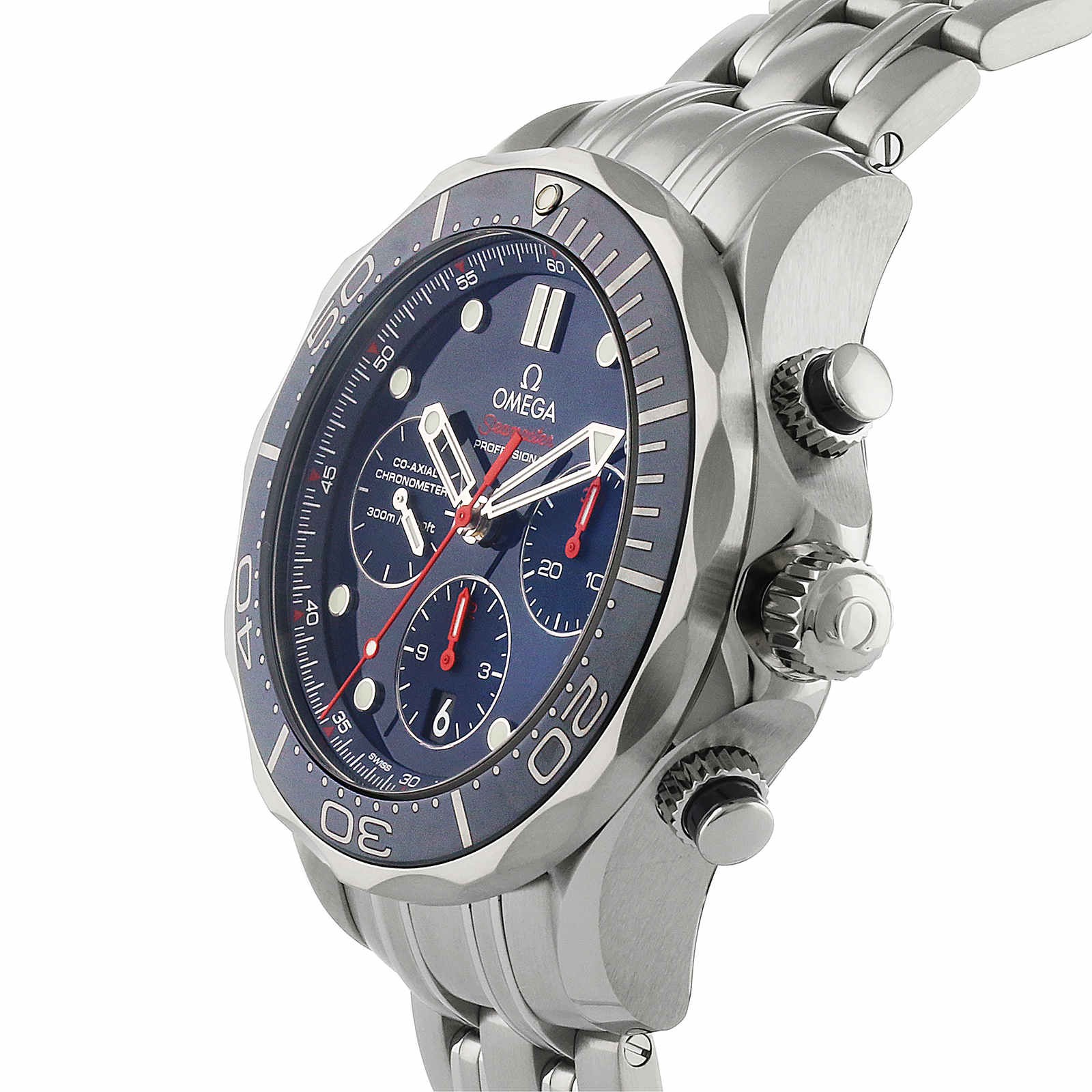 MiroTime Swiss Omega Seamaster Diver 300m Co-Axial 44mm Mens Watch O21230445003001
