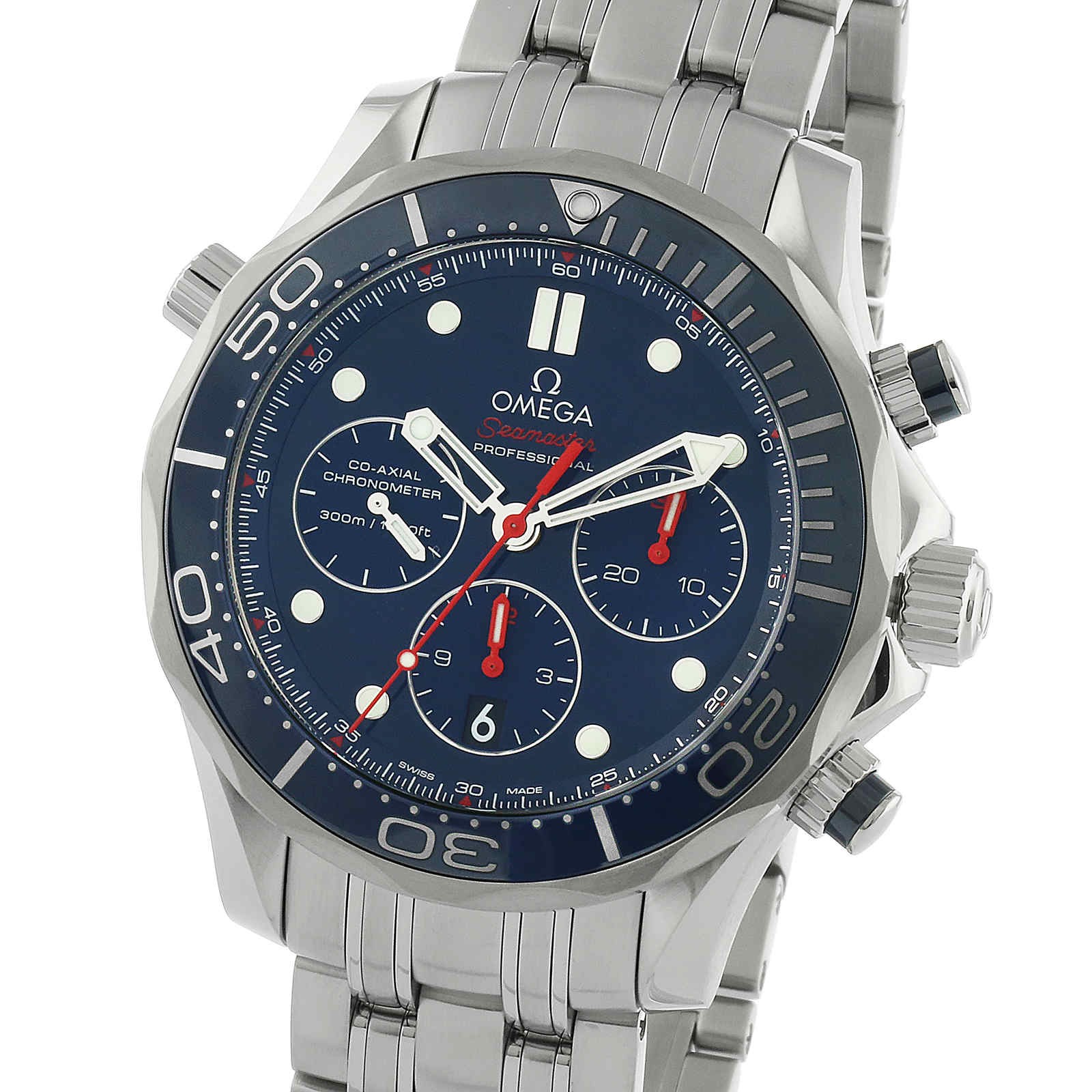 MiroTime Swiss Omega Seamaster Diver 300m Co-Axial 44mm Mens Watch O21230445003001
